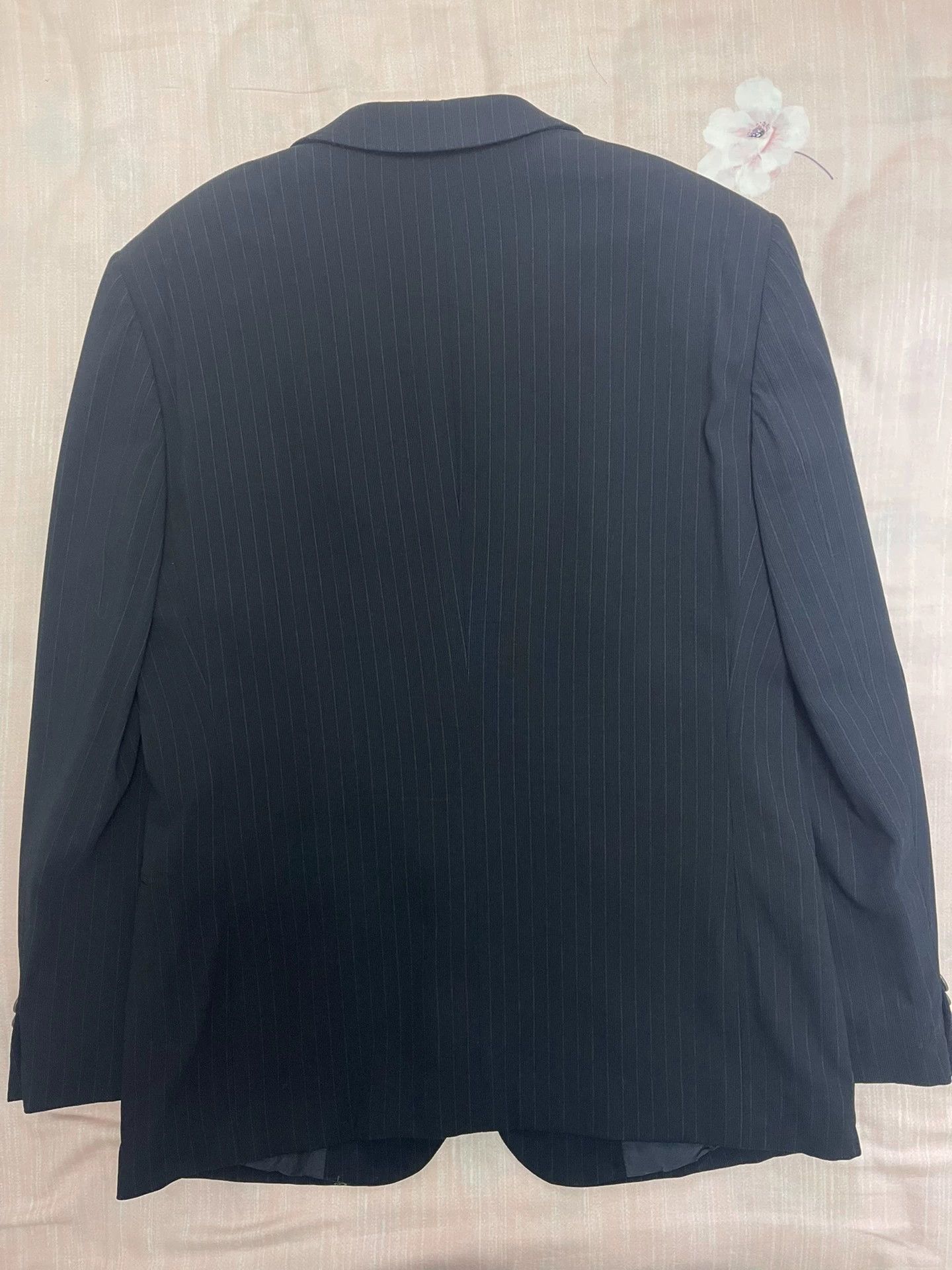 Armani Armani Basic Suit Men's Black Regular Fit 50 Size 50R - 2 Thumbnail