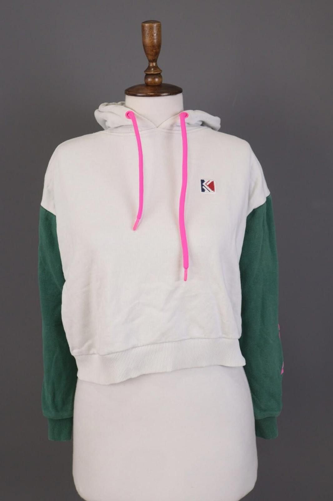 Karl Kani Karl Kani White Hooded Cropped Sweatshirt Sweater Size XS Size XS / US 0-2 / IT 36-38 - 1 Thumbnail