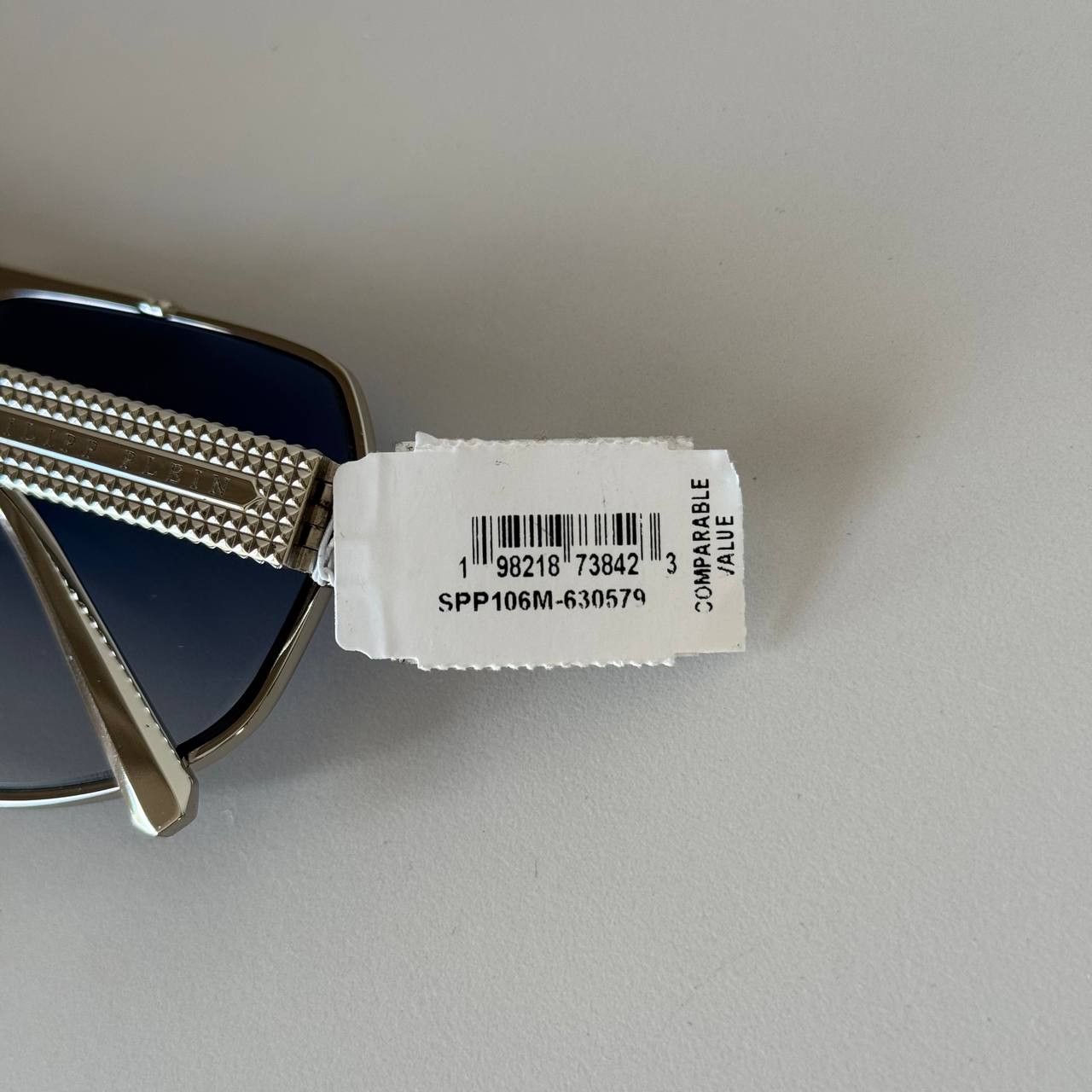 Philipp Plein Philipp Plein Rock Superhero SPP106 Men’s Sunglasses Silver Size ONE SIZE - 16 Thumbnail