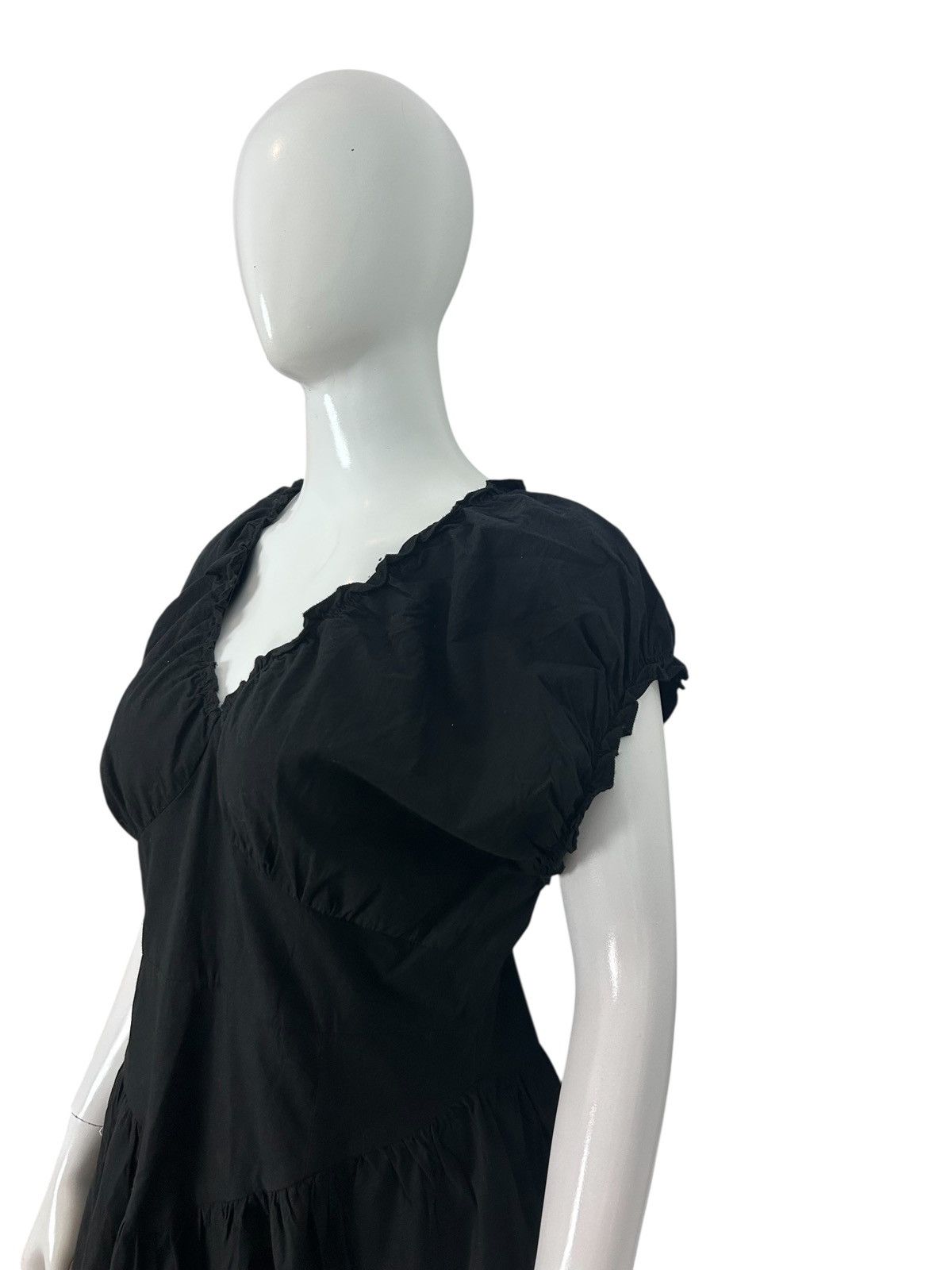 Japanese Brand Vintage Y2K Black Puff Sleeve Tunic Dress Top Avant Garde Size L / US 10 / IT 46 - 3 Thumbnail