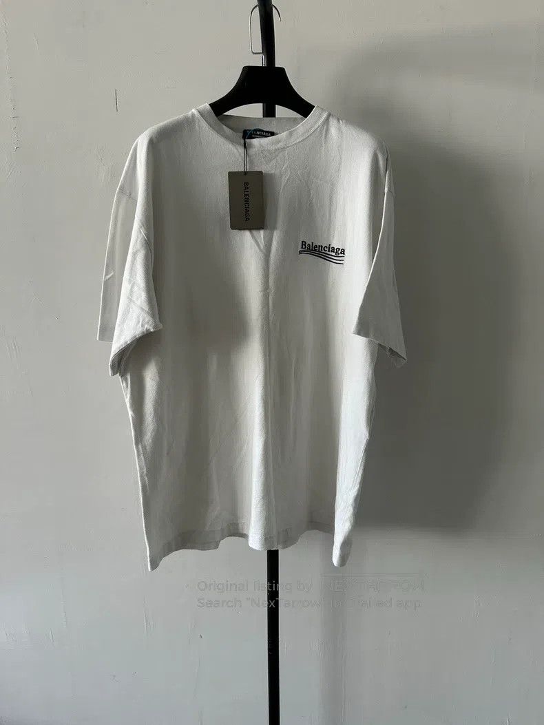 Balenciaga White Embroidered Short Sleevei, Men's (Size Xs)