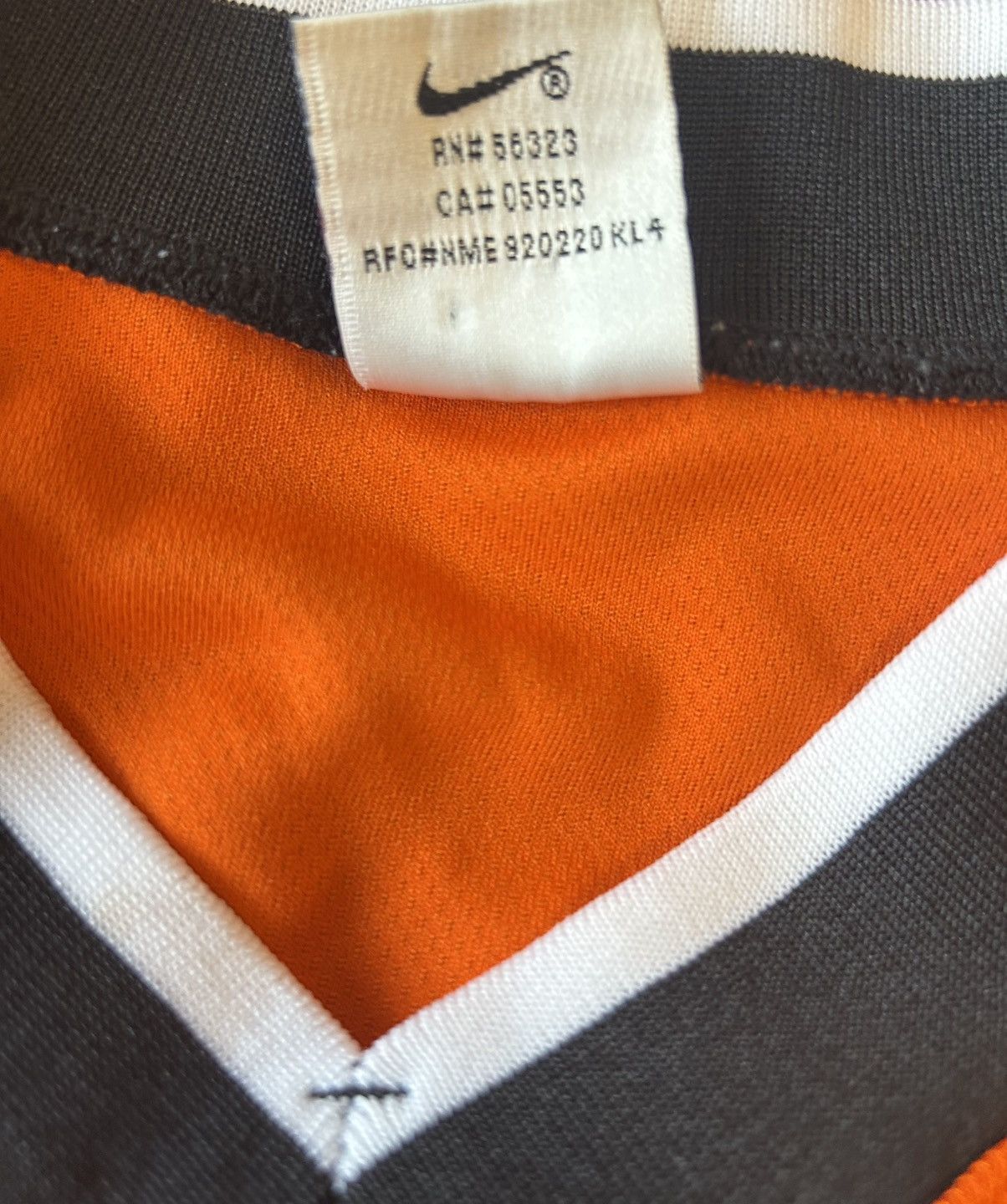 Nike Vintage Nike Shirt Orange Black Swoosh Athletic USA 90s Size US M / EU 48-50 / 2 - 8 Thumbnail