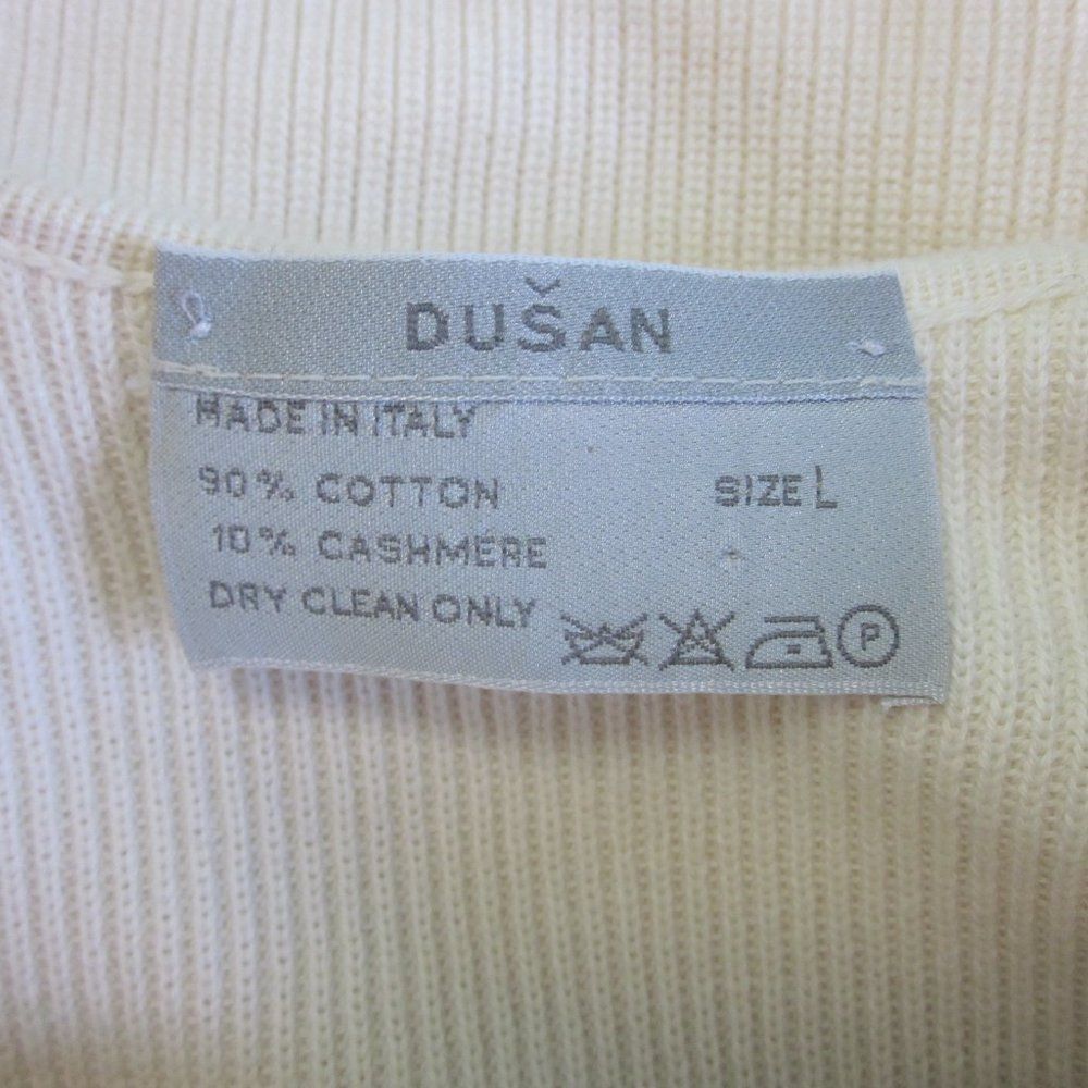 Other Dusan Ivory Knit Cotton Sweater Tank Women’s Size Large Size L / US 10 / IT 46 - 3 Thumbnail