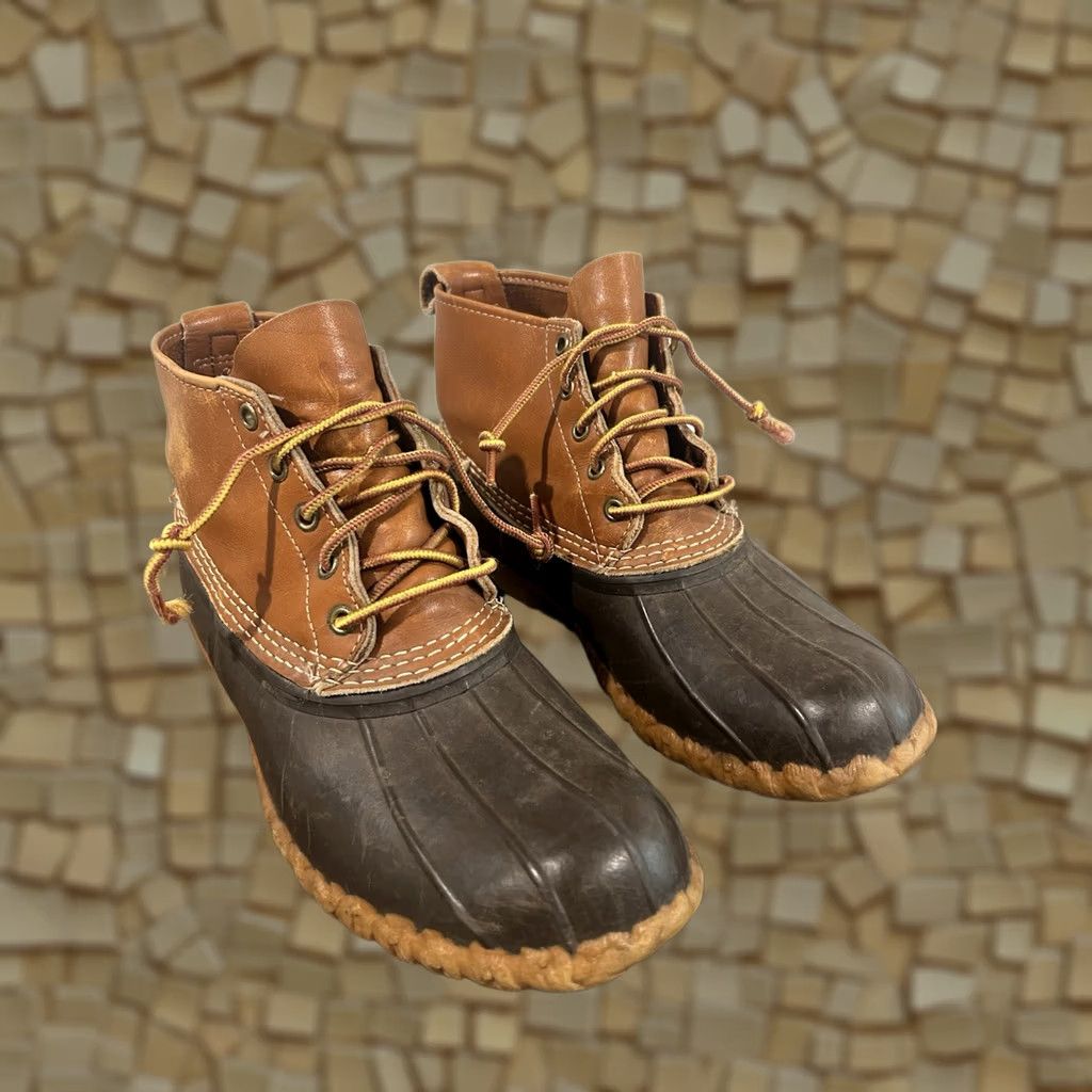 Vintage VINTAGE L.L. Bean Boots 6 Inch Original Men's Size 9M Tan Brown Leather Made In USA Size US 9 / EU 42 - 1 Thumbnail