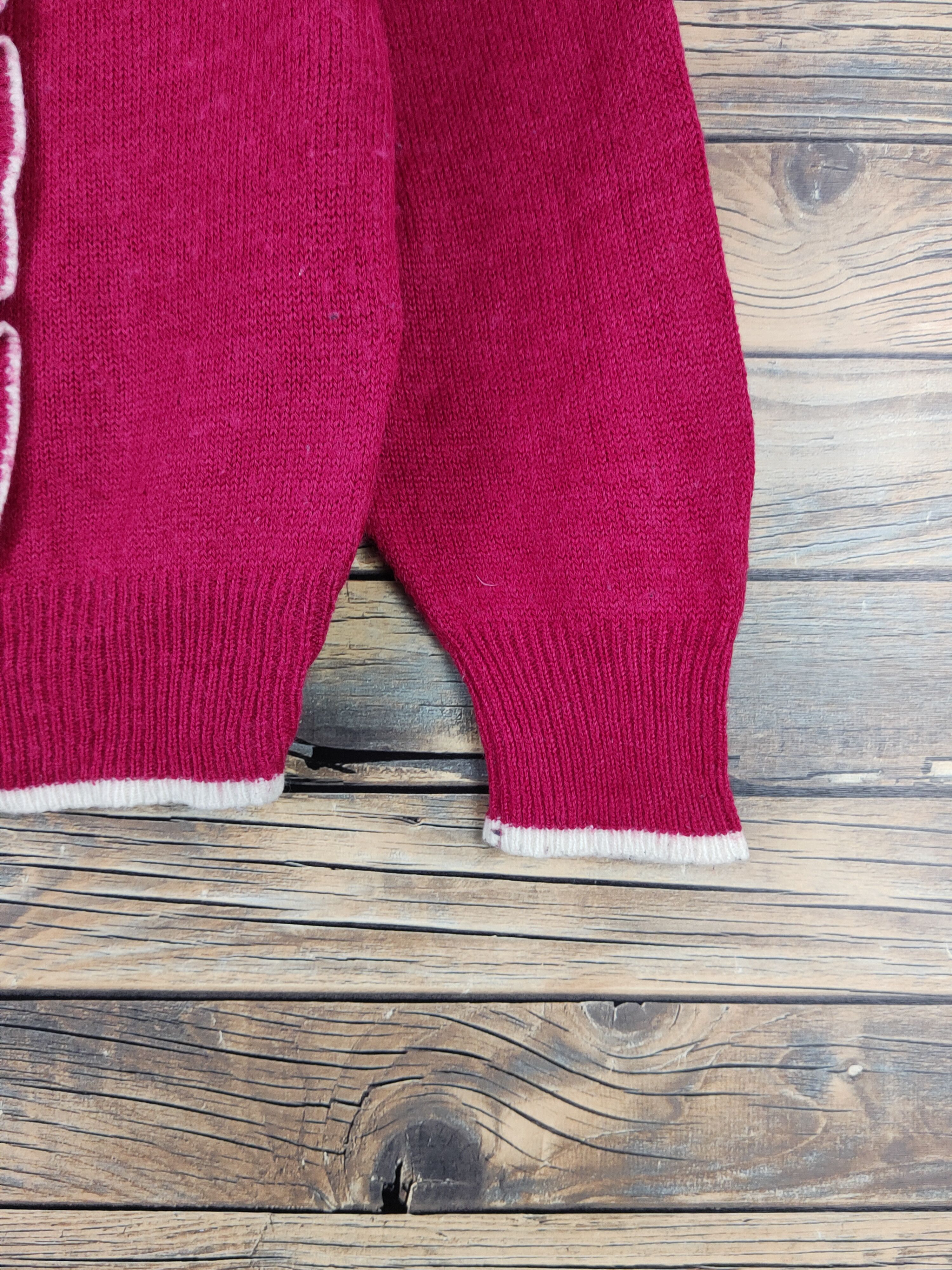 Homespun Knitwear × Japanese Brand × Vintage Art Galde Red Knitwear Sweatshirts #W1005 Size S / US 4 / IT 40 - 6 Thumbnail