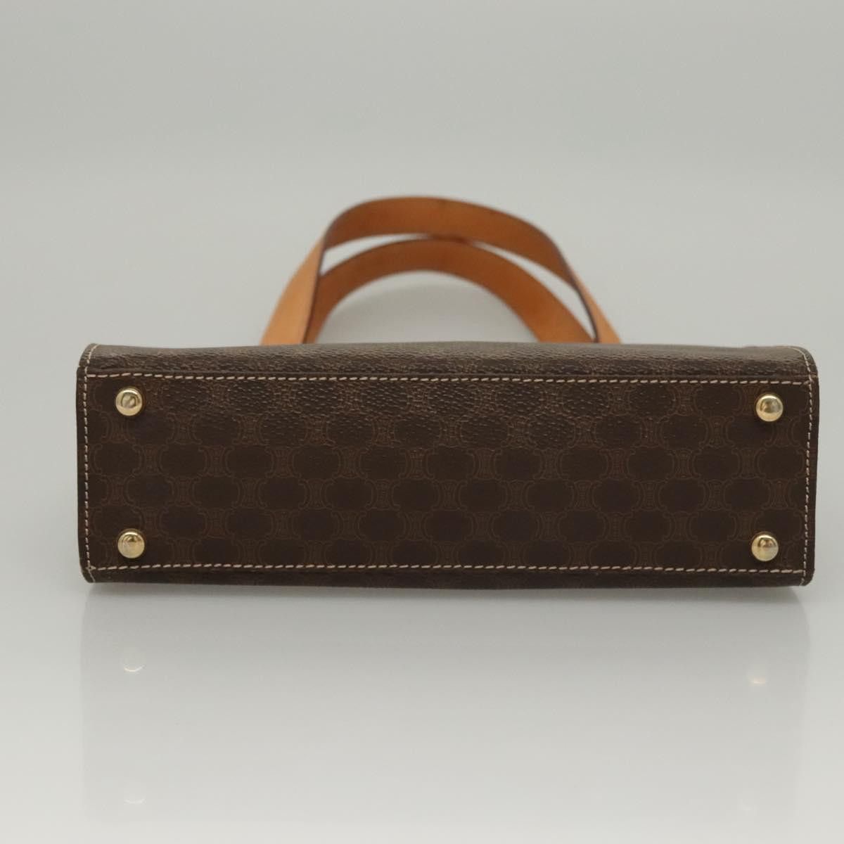 Celine CELINE Macadam Canvas Hand Bag Pvc Leather Brown Gold Size ONE SIZE - 9 Thumbnail
