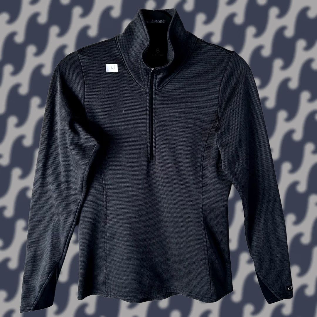 Vintage Kerrits Womens Small Gray Fleece Quarter Zip Equestrian Riding Top Made in USA Size S / US 4 / IT 40 - 1 Thumbnail