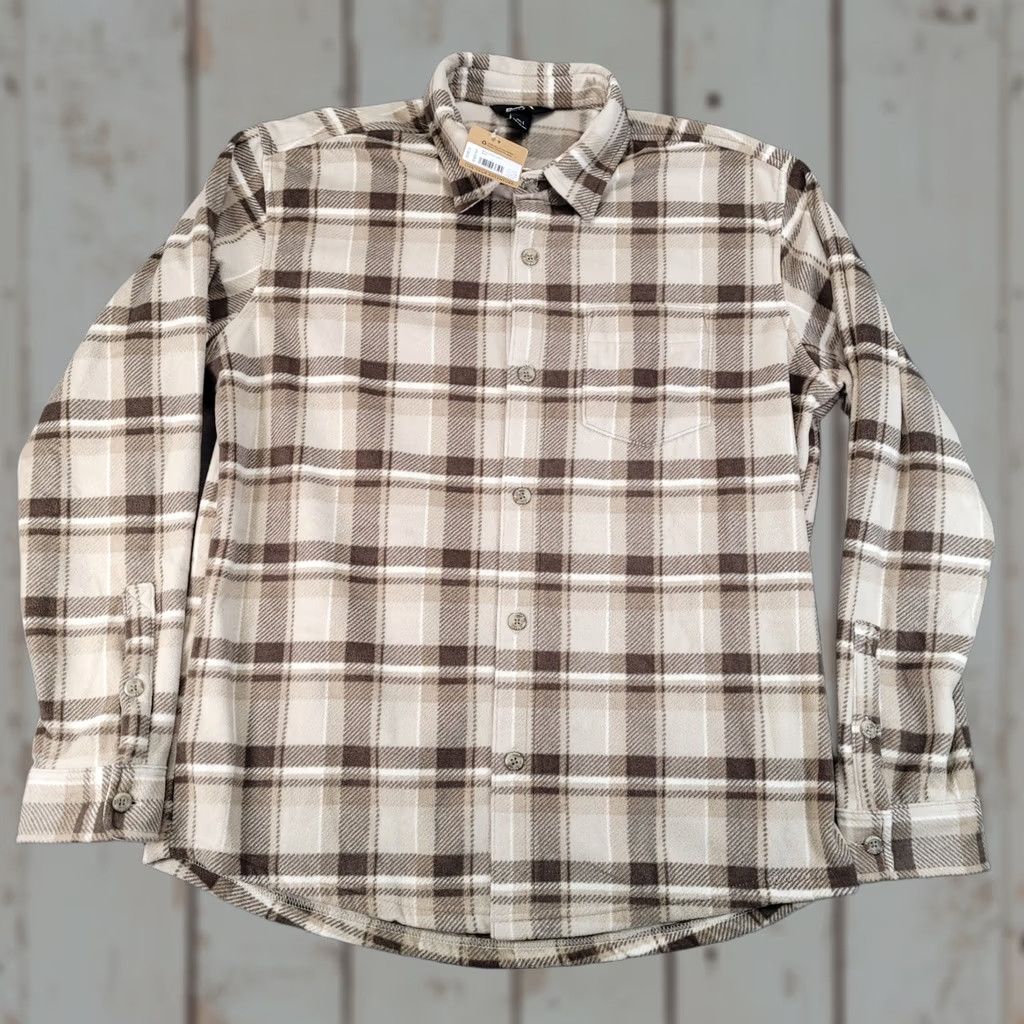 Eddie Bauer Eddie Bauer Mens Shirt L Bark Brown Plaid Fleece Long Sleeve NEW Size US L / EU 52-54 / 3 - 1 Thumbnail