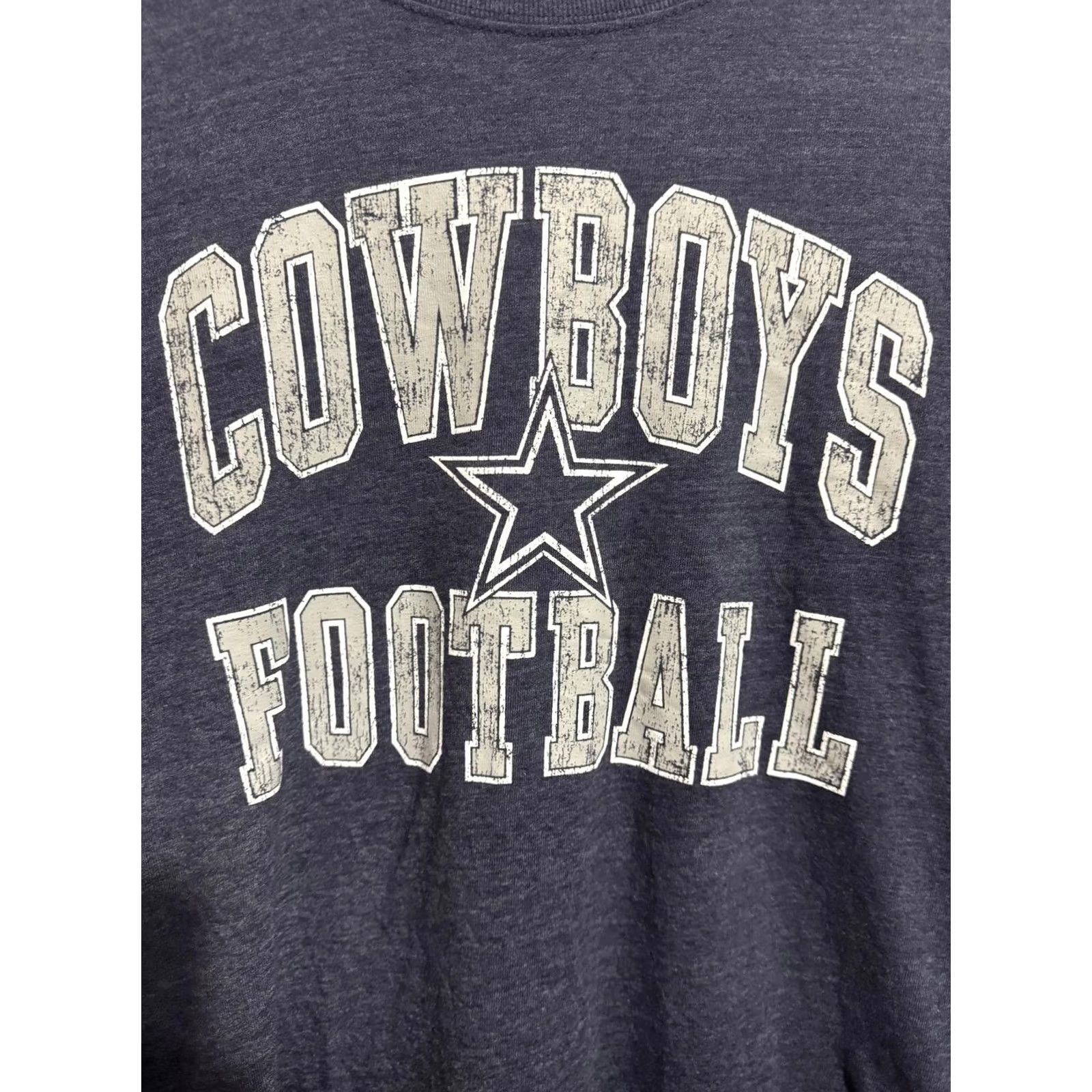 Vintage Dallas Cowboys Football Men's T-Shirt Medium Blue Crew Neck Graphic Print Shirt Men M Size US M / EU 48-50 / 2 - 2 Thumbnail
