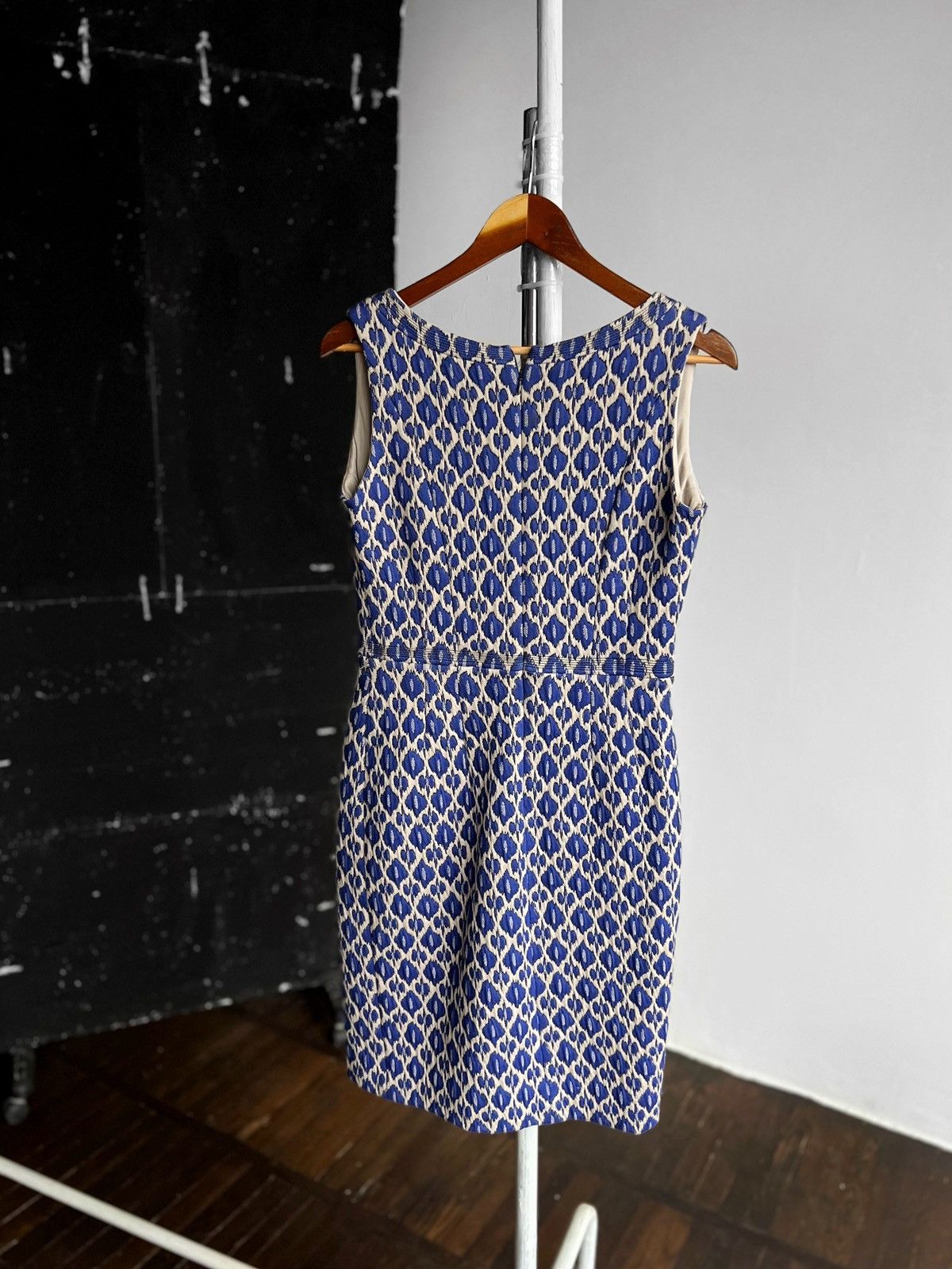 Designer Odeeh Womens Premium Blue White Short Dress Sleeveless Size S / US 4 / IT 40 - 3 Thumbnail