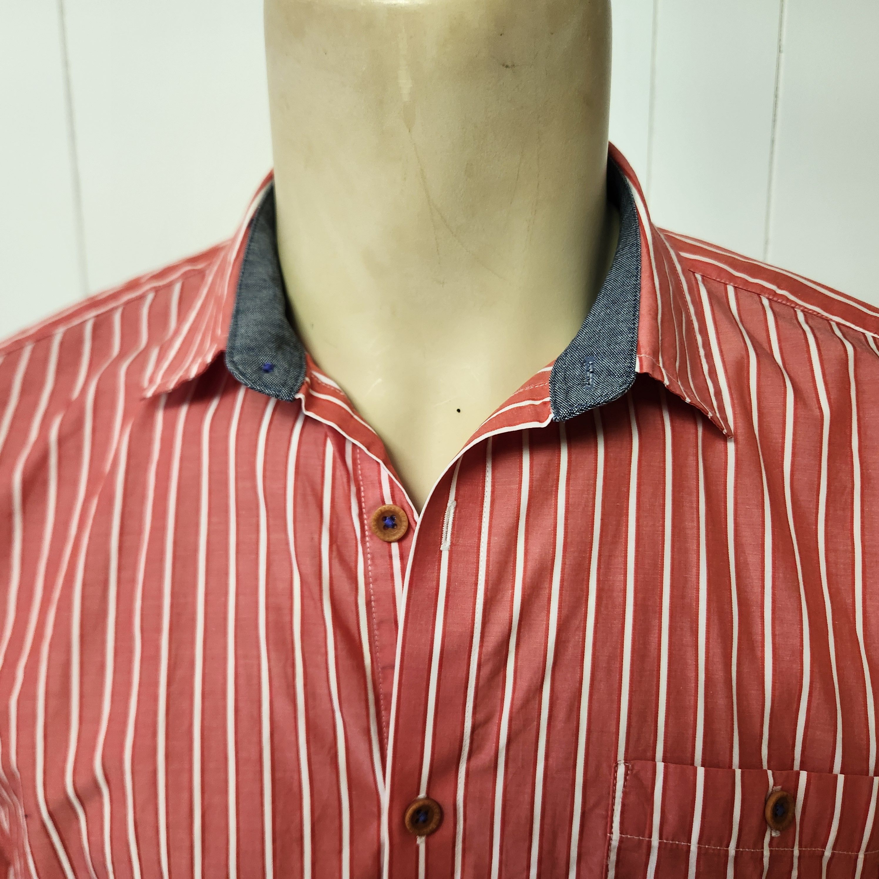 Ted Baker Ted Baker shirt M men's cotton red stripe Size US M / EU 48-50 / 2 - 4 Thumbnail