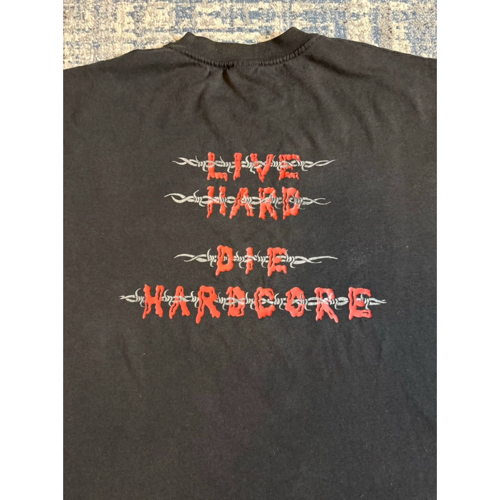 Hanes VINTAGE 1999 KAW Kick Ass Wrestling T Shirt XL Jerry Lawler ECW WWF WWE Mr Socko Black Cotton Hanes Short Sleeve Crew Neck 90s Sports Mens T-Shirt Size US XL / EU 56 / 4 - 4 Thumbnail