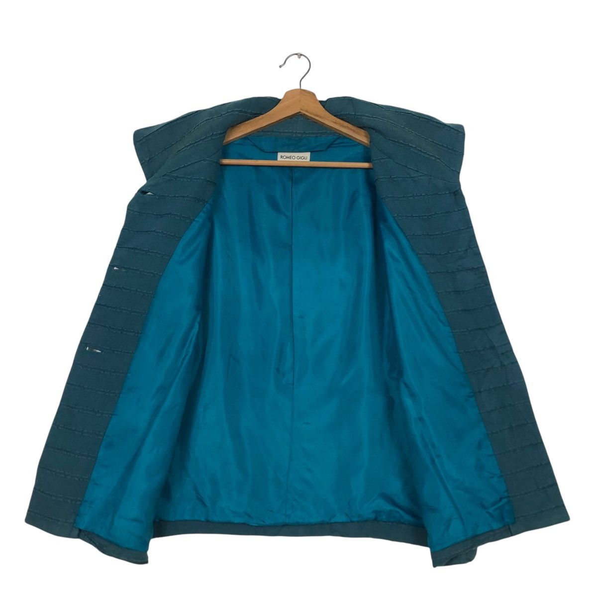 Romeo Gigli 🔥VINTAGE PLEATED JACKET BUTTON ROMEO GIGLI DOUBLE COLLAR Size US M / EU 48-50 / 2 - 14 Thumbnail