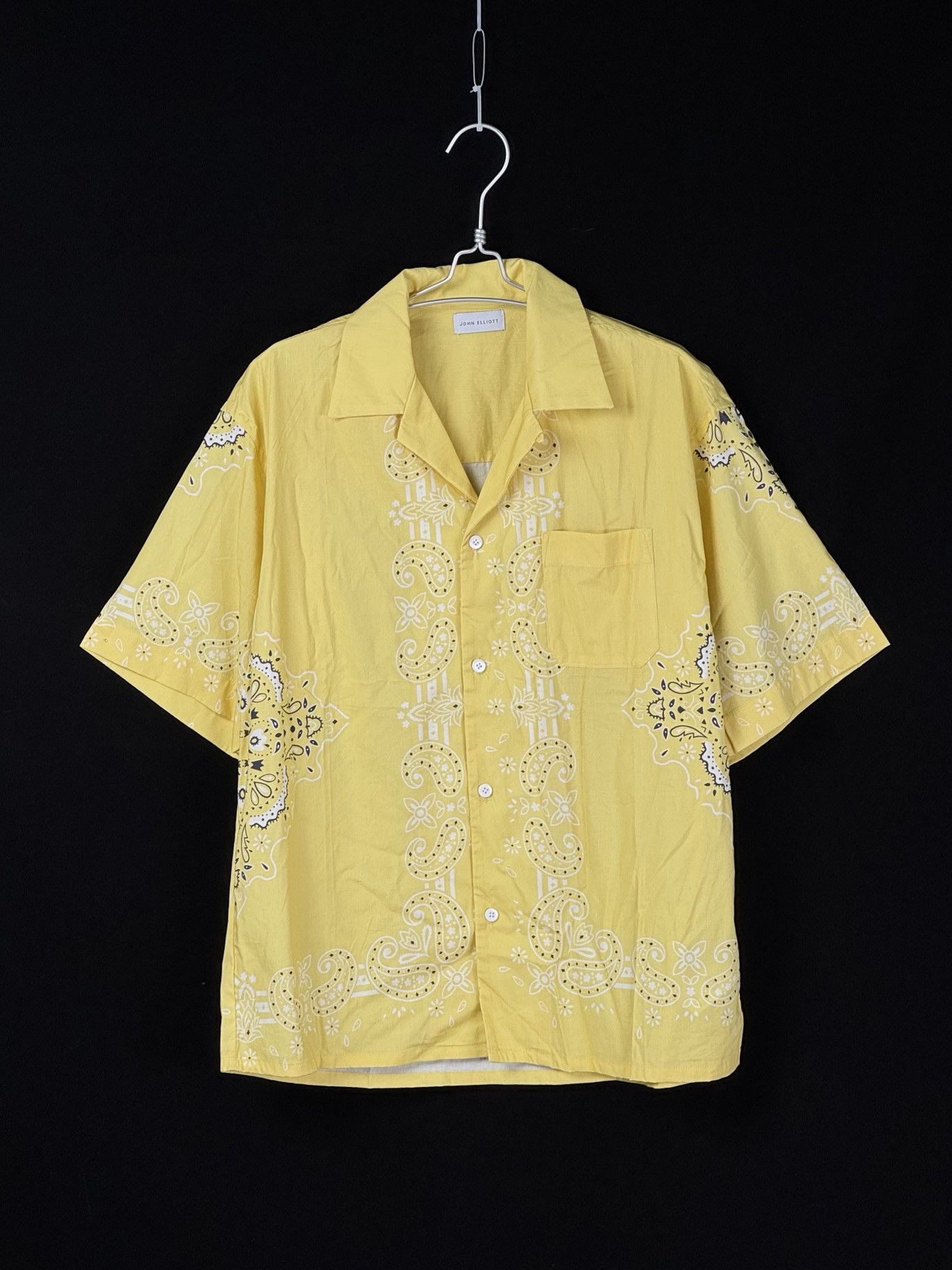 john elliott tobacco shirt John Elliott S/S 19' Tobacco Shirt l Kawasaki Dot Yellow