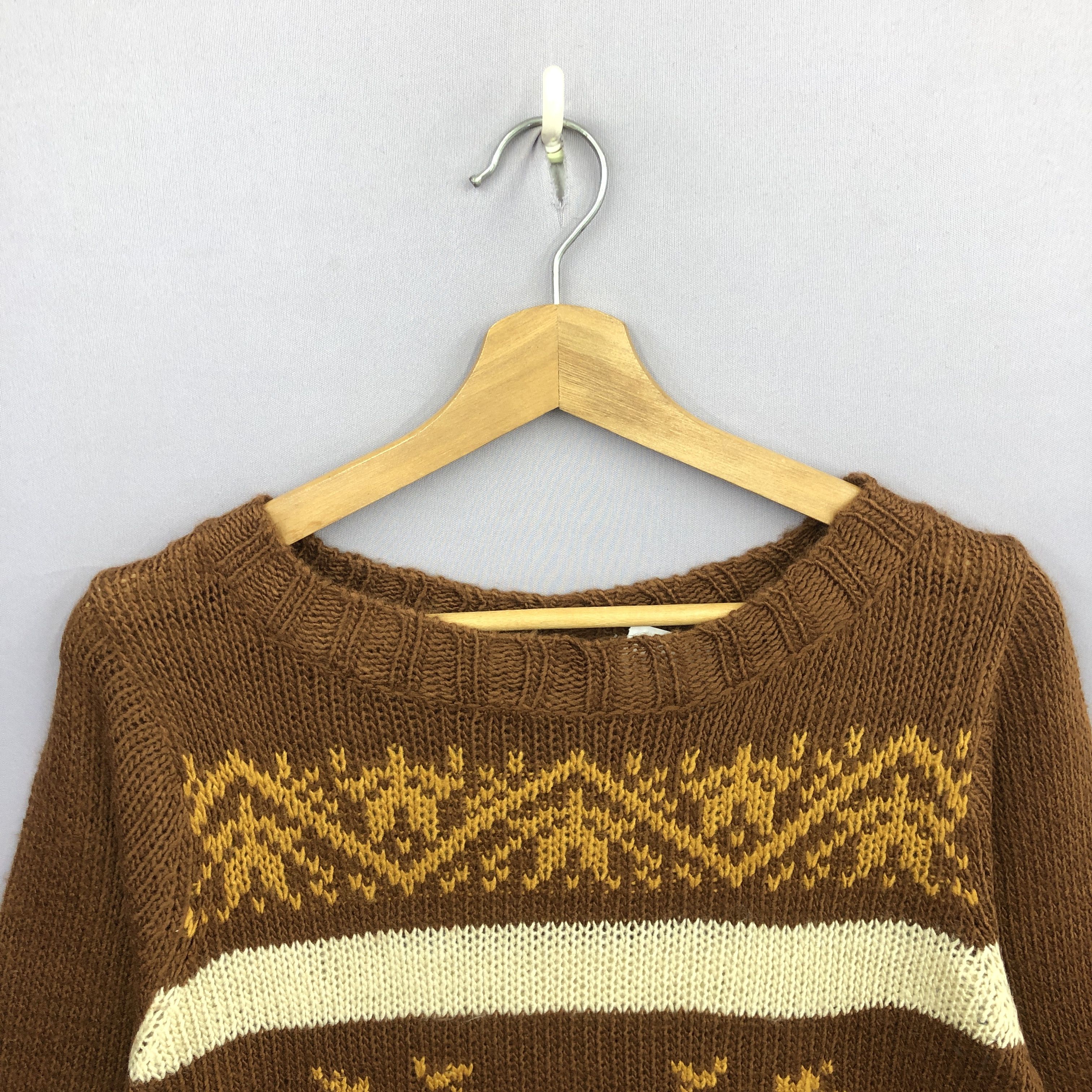 Japanese Brand Vintage 90s Deer Japanese Knitwear Sweater Sweatshirt Jumper Size XS / US 0-2 / IT 36-38 - 2 Thumbnail