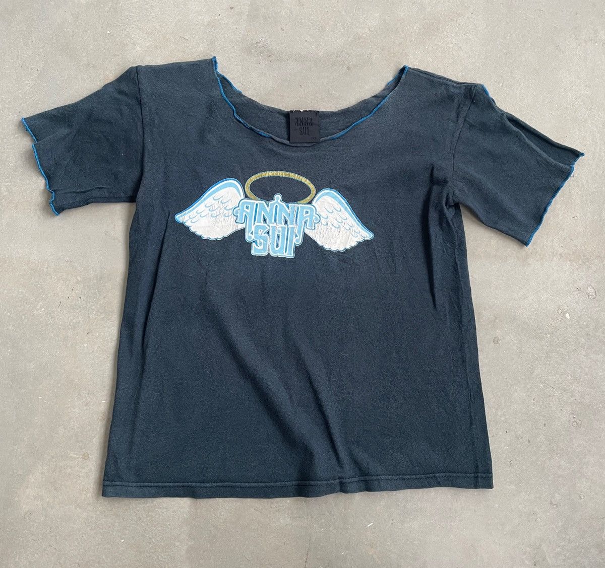Anna Sui × Vintage VINTAGE ANNA SUI ANGEL TEE Size XXS / US 00 / IT 34 - 1 Thumbnail