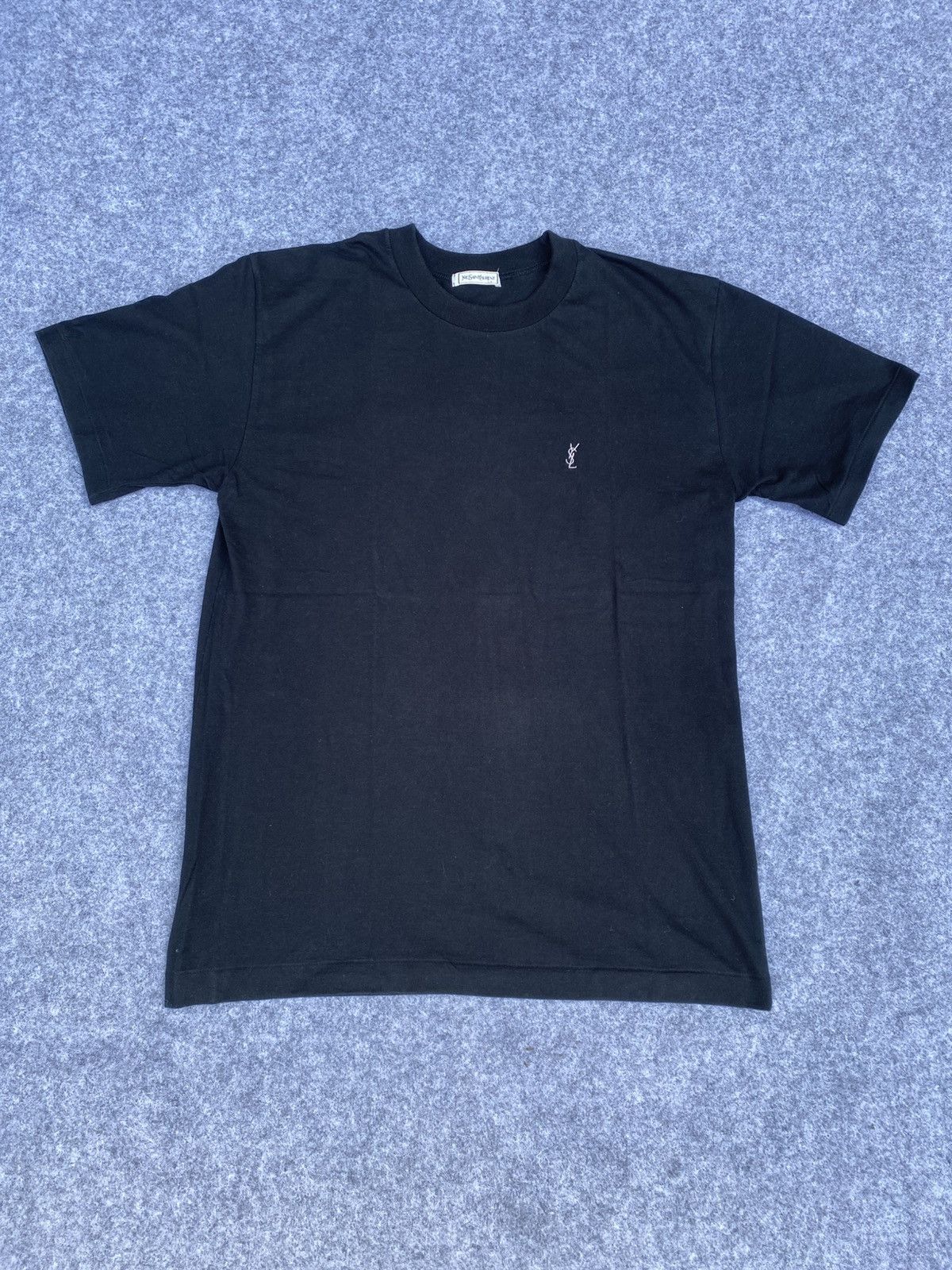 Vintage × Yves Saint Laurent Vtg 90s YSL T shirt Tee Black Size US M / EU 48-50 / 2 - 1 Thumbnail