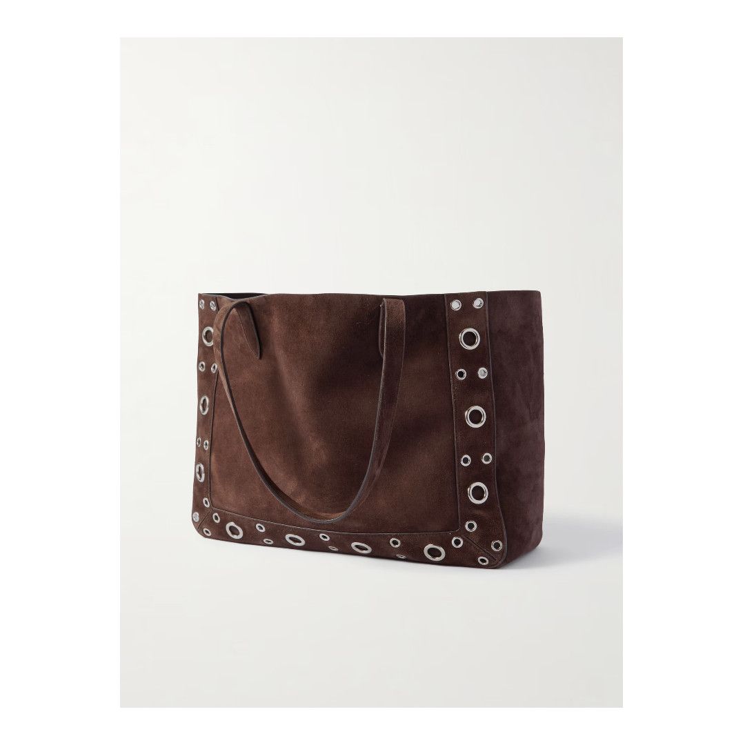 Valentino os11x0726 Size:OS/ Nellcote Embellished Suede Tote Bag Brown Size ONE SIZE - 3 Thumbnail