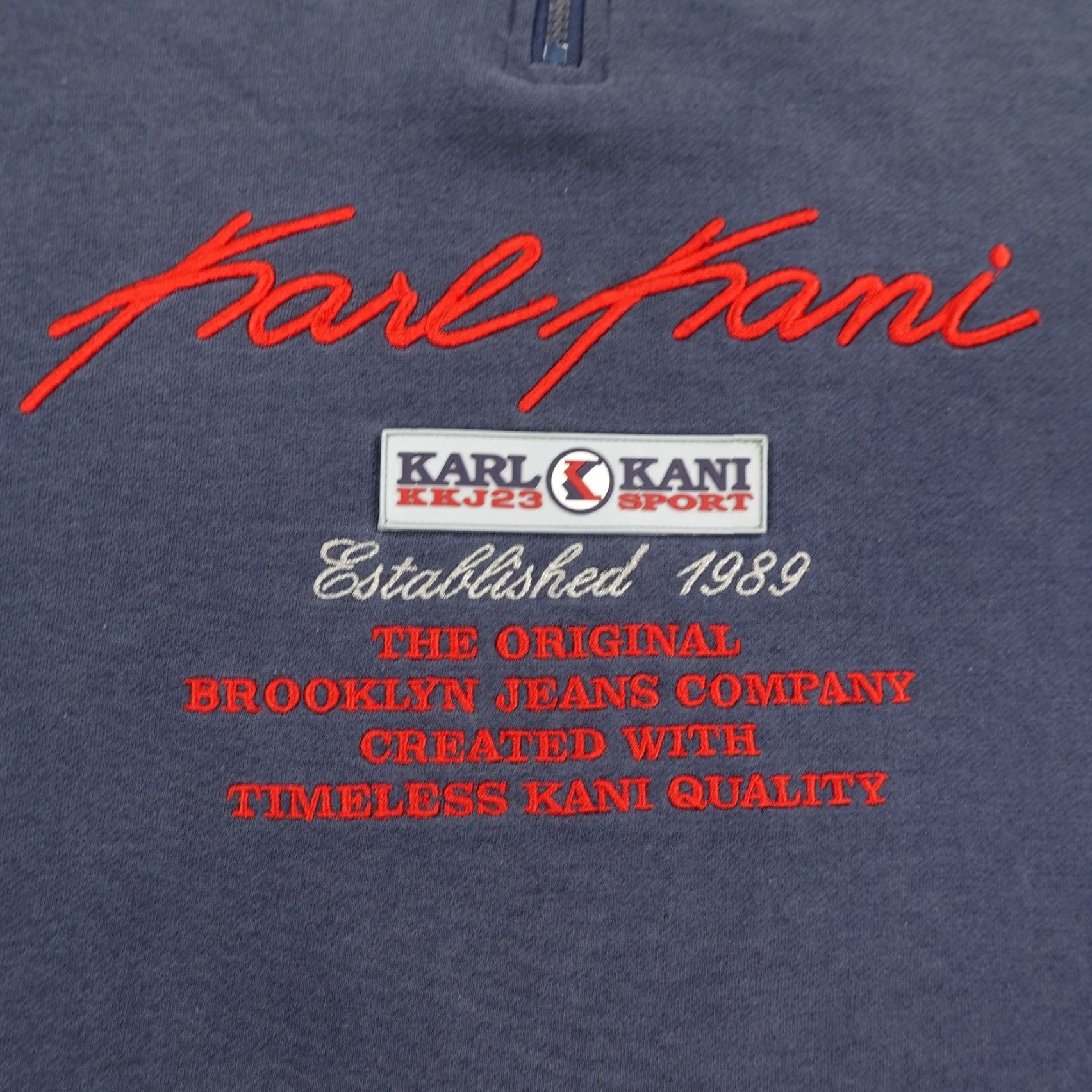 Karl Kani Vintage Karl Kani Sweatshirt Mens 3XL Tall Blue 1/4 Zip Pullover Brooklyn Y2K ^ Size US XXL / EU 58 / 5 - 3 Thumbnail