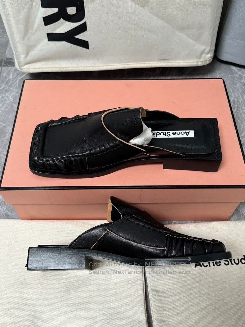 Acne Studios Acne Studios Square-Toe Loafers Size US 5.5 / IT 35.5 - 5 Thumbnail