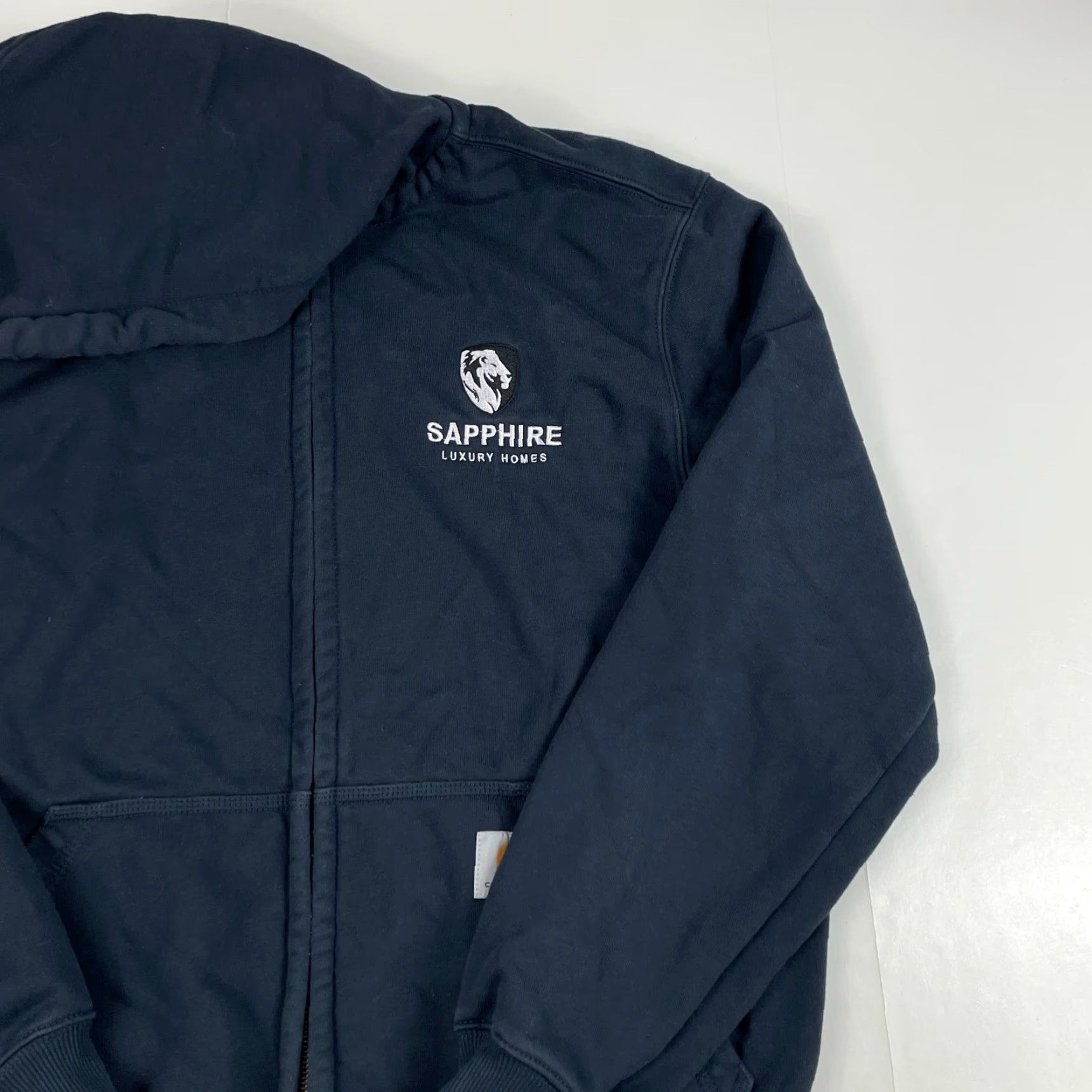 Carhartt Carhartt Hoodie Mens Medium Blue Rain Defender Full Zip Fleece Lined Workwear Size US M / EU 48-50 / 2 - 3 Thumbnail