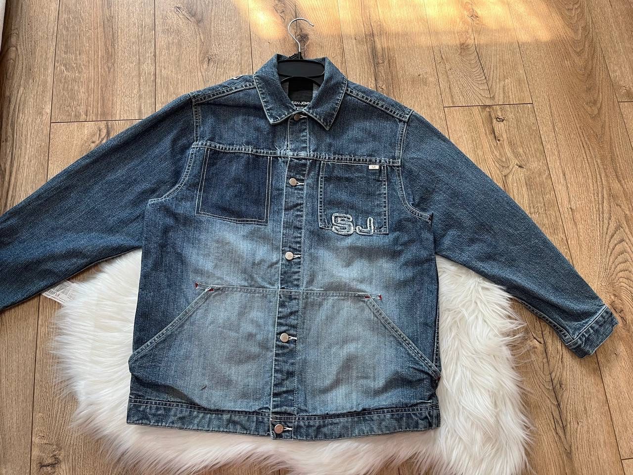 Sean John SEAN JOHN Vintage Distressed Logo Denim Jacket Size US S / EU 44-46 / 1 - 13 Thumbnail