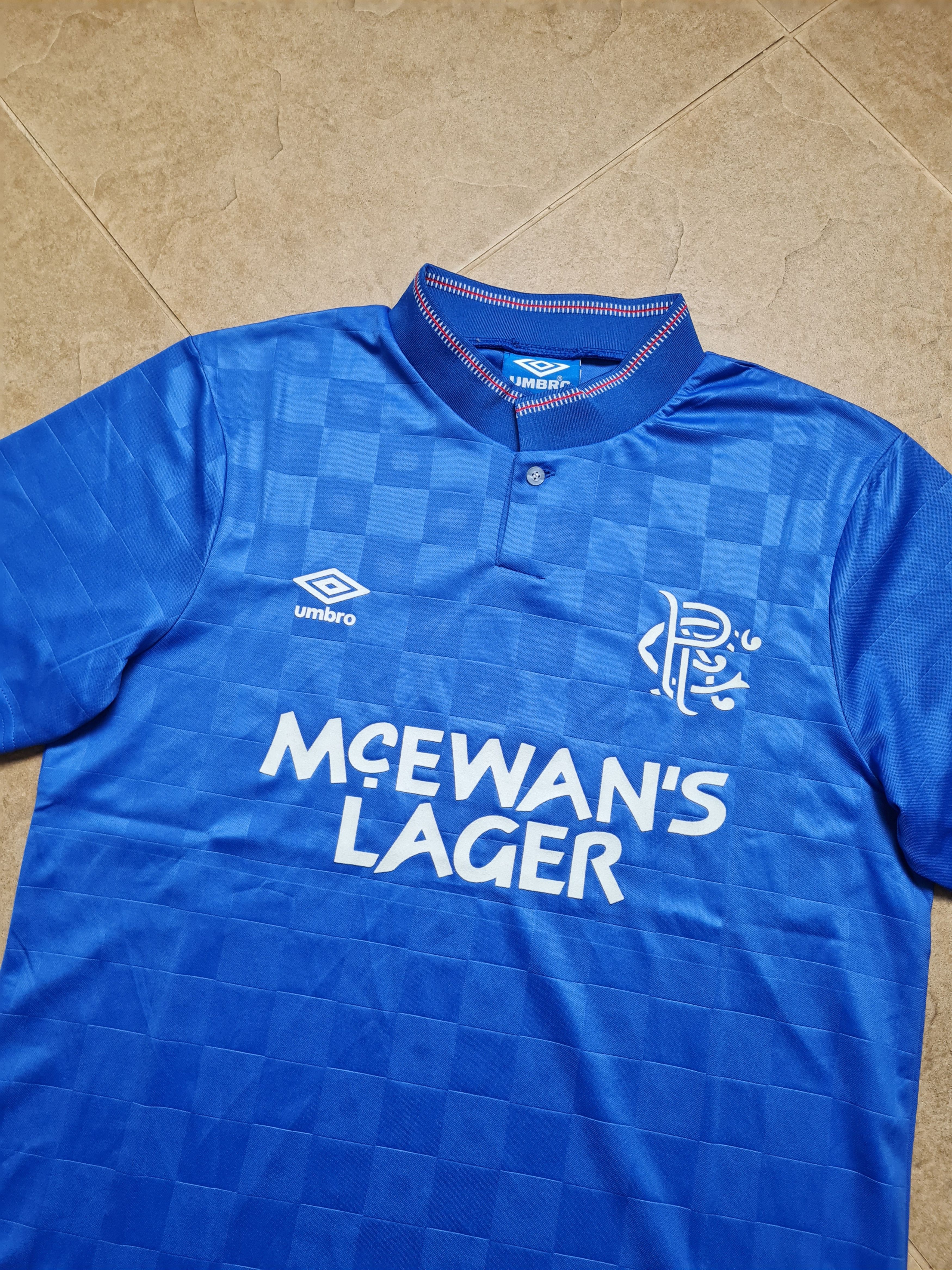 Umbro RETRO JERSEY GLASGOW RANGERS 1988/1989 SOCCER FOOTBALL SHIRT Size US M / EU 48-50 / 2 - 2 Thumbnail
