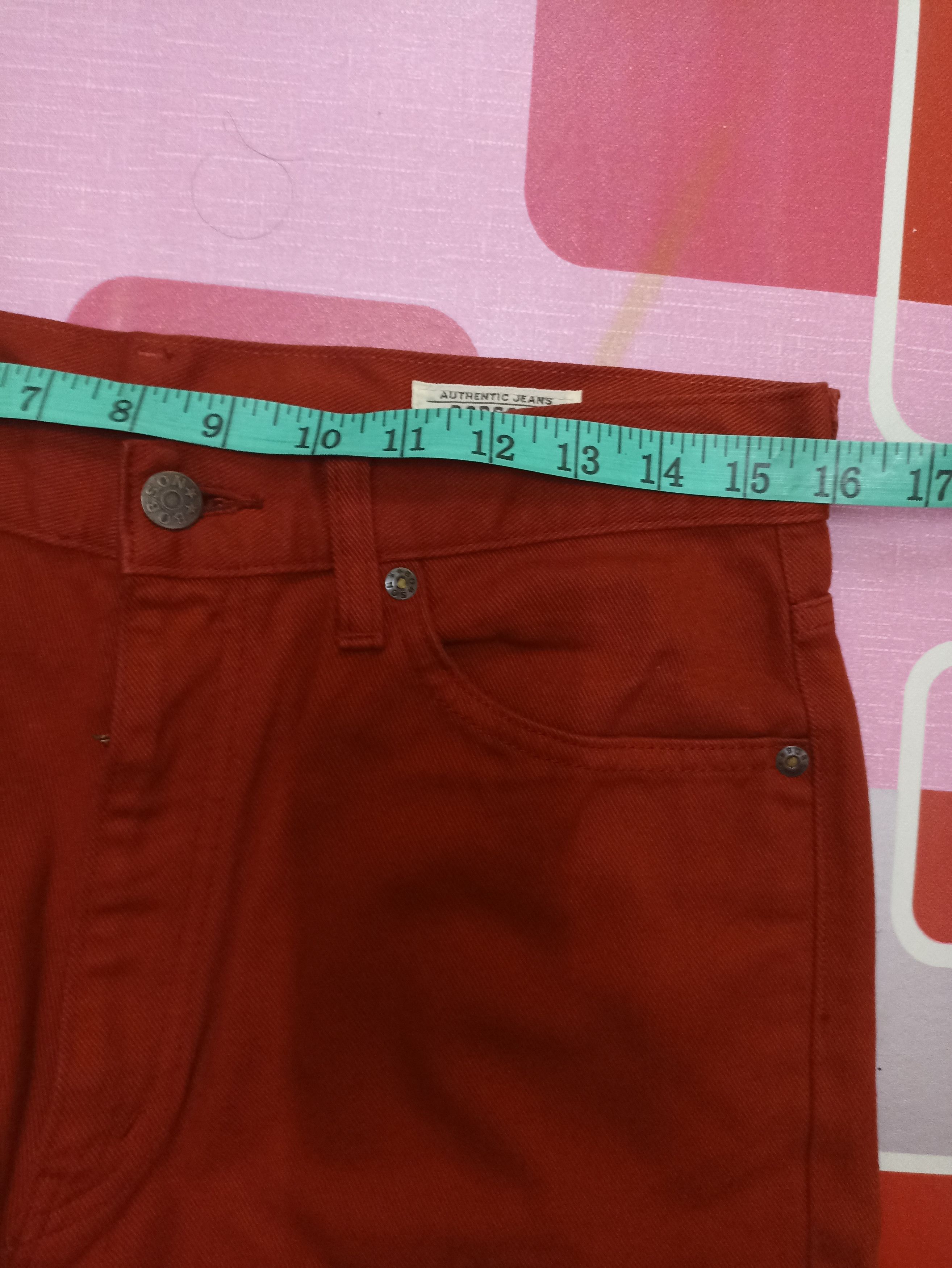 Beauty Beast Vtg 80s Vintage Bobson jeans size 32" red colour Size US 32 / EU 48 - 9 Thumbnail