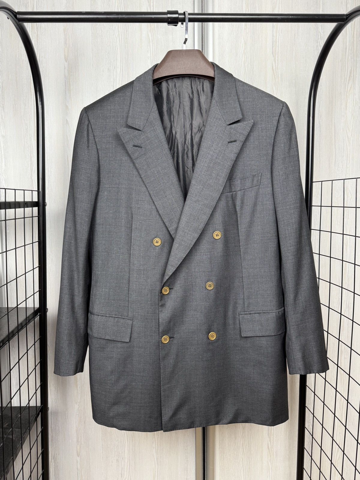 Brioni Brioni Double-Breasted grey wool made in Italy blazer Size 44R - 1 Thumbnail