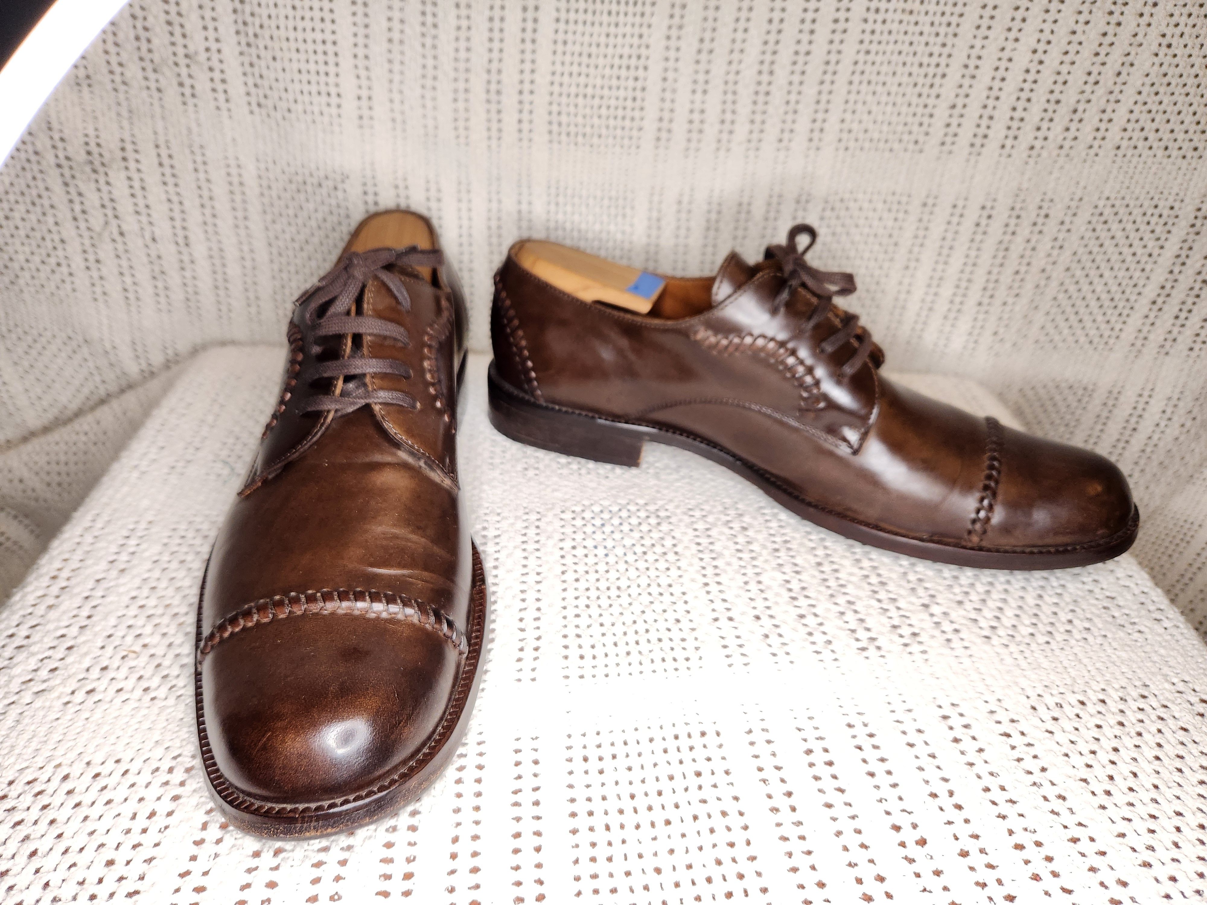 John Varvatos handmade italian captoe Size US 12 / EU 45 - 4 Thumbnail