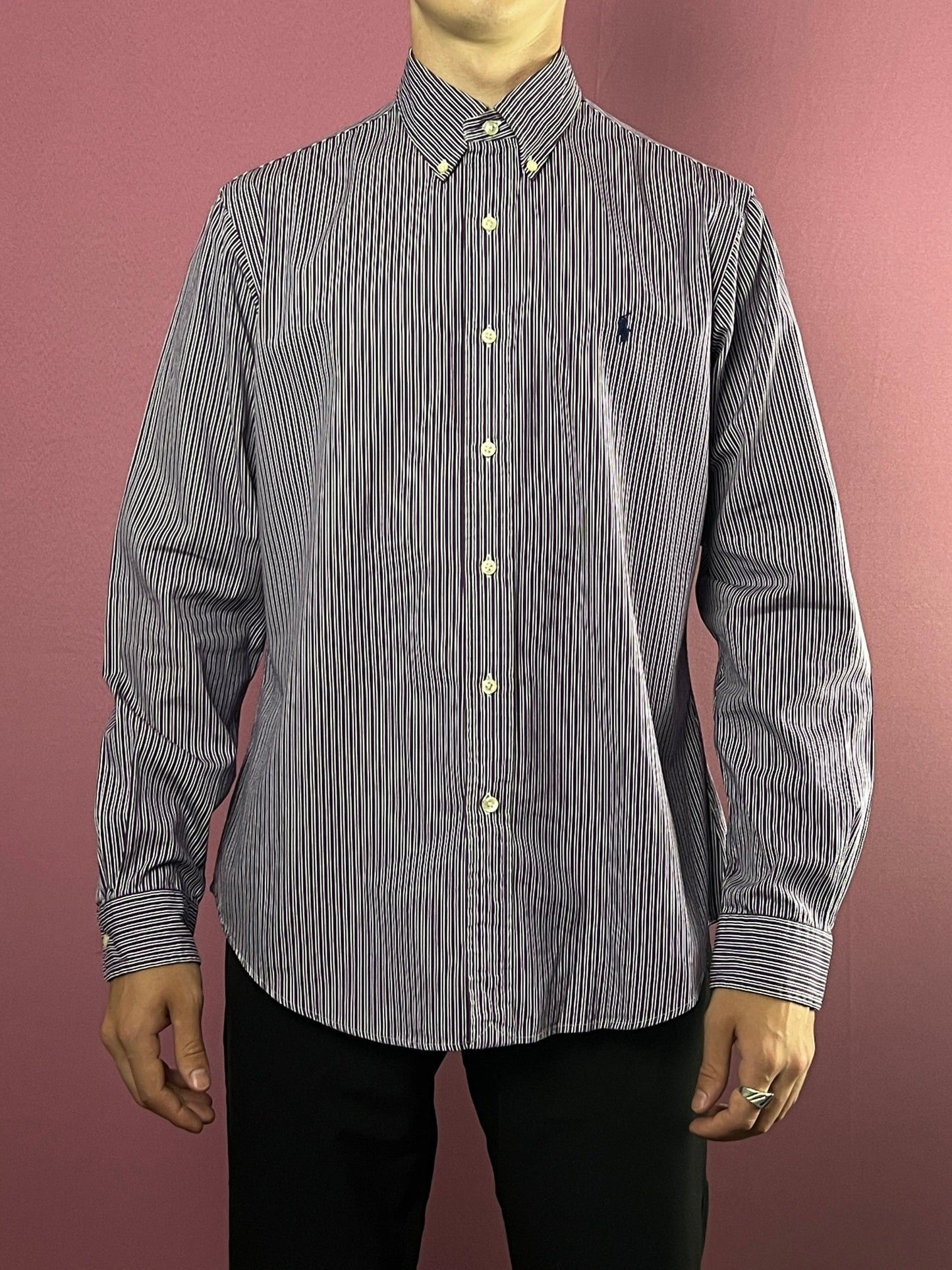 Polo Ralph Lauren × Vintage Polo by Ralph Lauren Vintage Men's Striped Dress Shirt - M Size US S / EU 44-46 / 1 - 2 Thumbnail