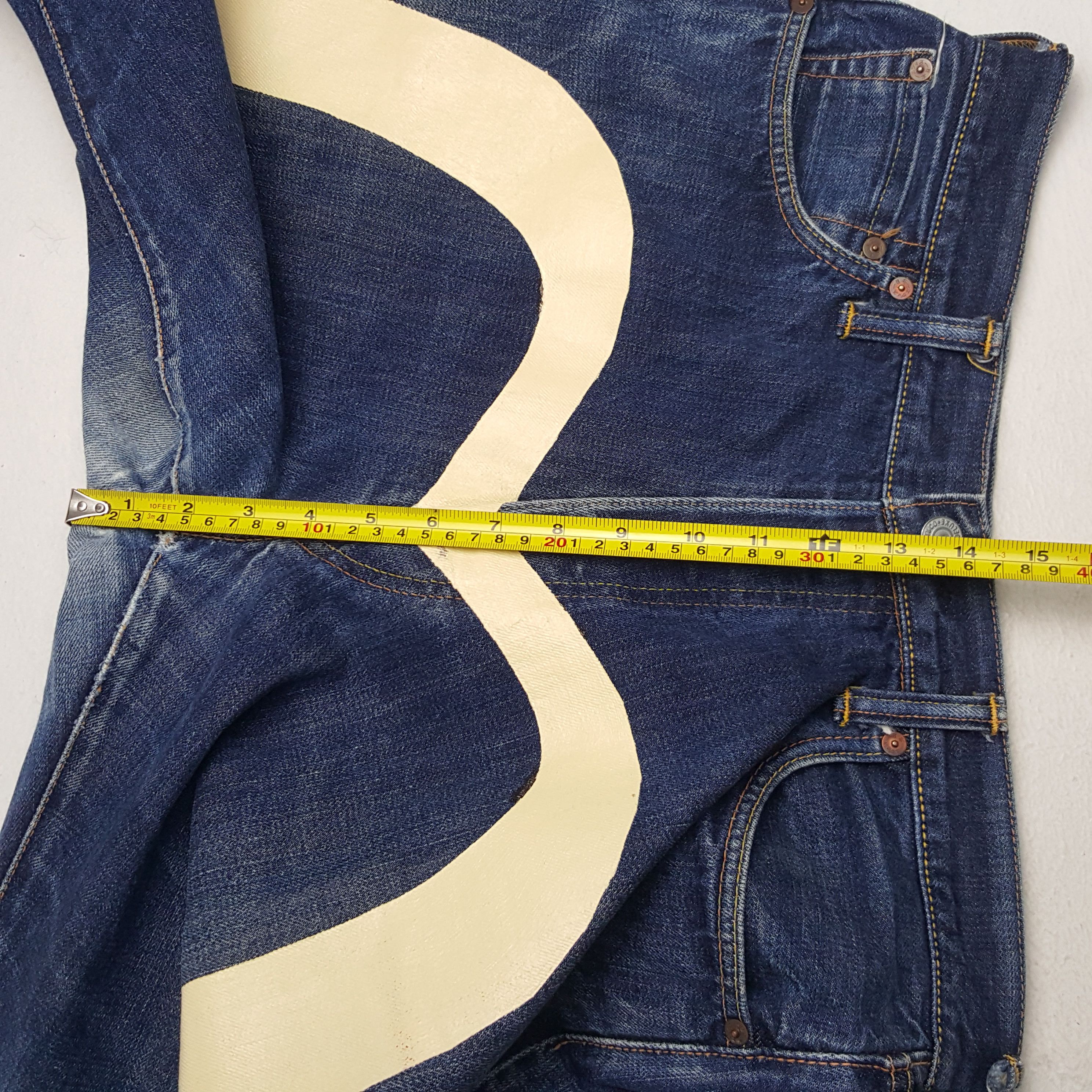 Japanese Brand × Vintage Vintage Evisu Yamane Selvedge Custom Art Logo Denim Jeans Size US 32 / EU 48 - 8 Thumbnail