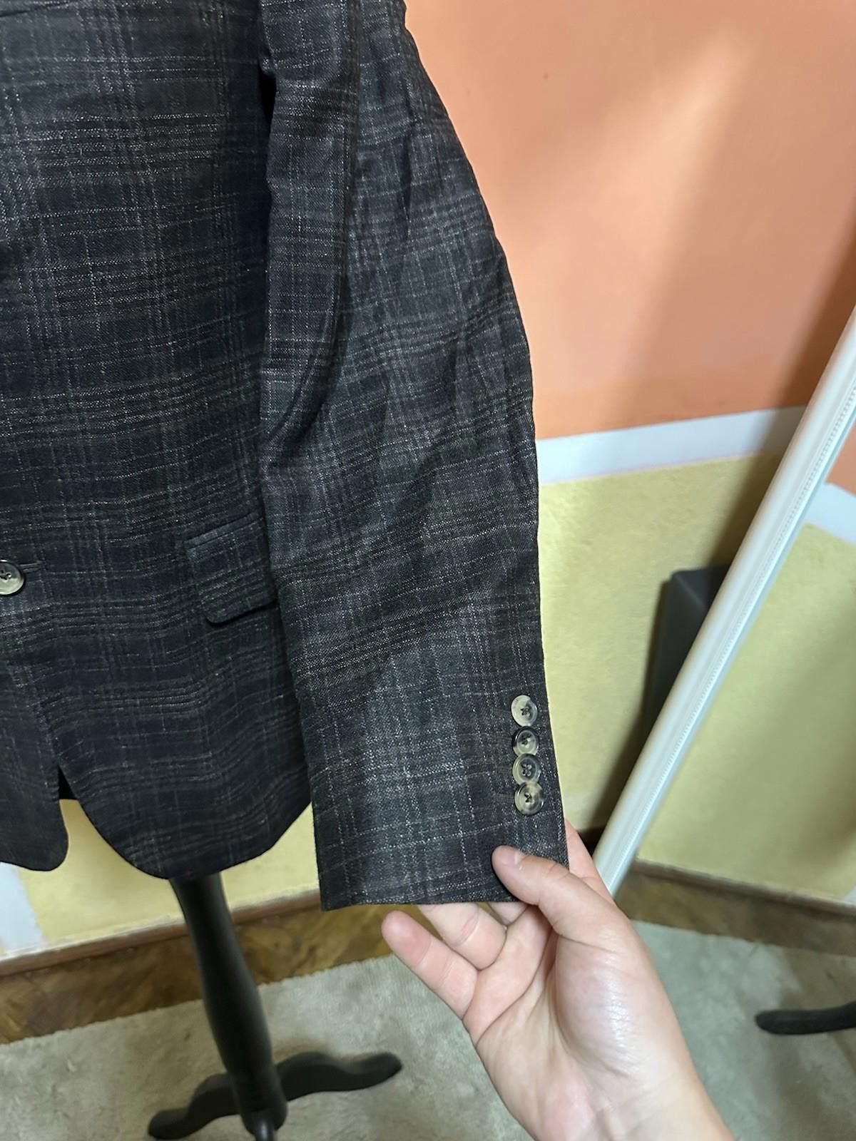 Isaia Napolii Isaia Napoli Slim-Fit Gregory Layered Check Wool Sport Coat Size 48R - 4 Thumbnail