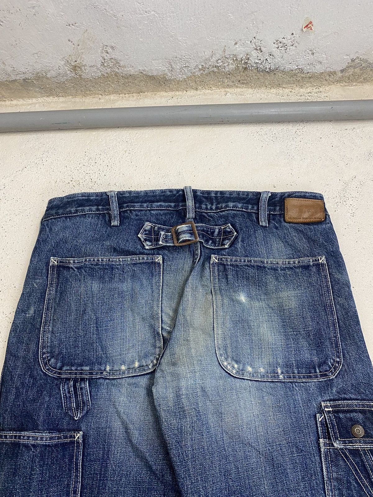JNCO × Japanese Brand Gap Jean Baggy Loose Fit Blue Jean Cargo Pocket Jnco Size US 37 - 15 Thumbnail