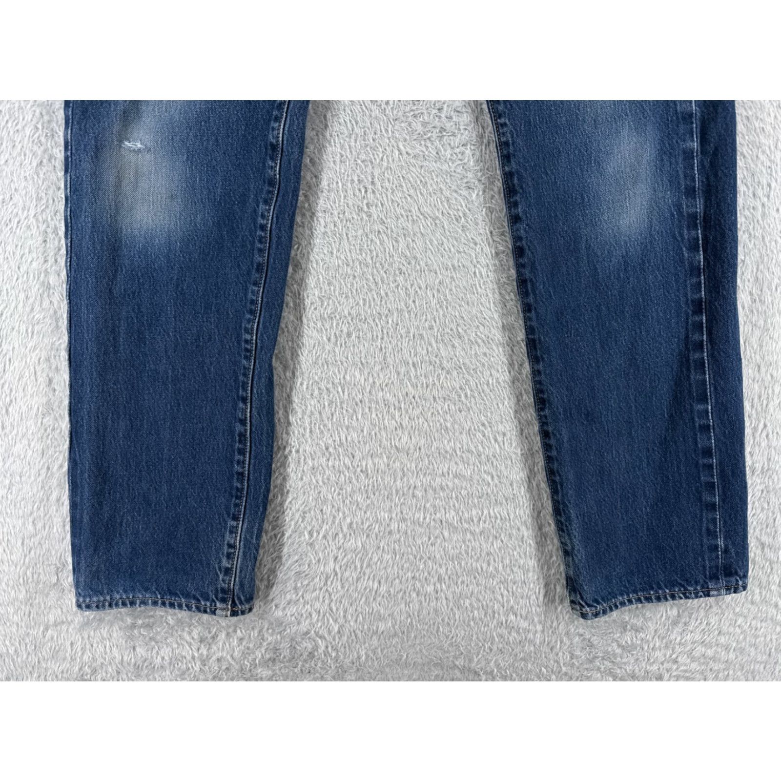 Levi's Levis Jeans Adult 31 Blue Denim 505 Cotton Big E 30x29 Levi's 500 Series Regular Slim Read Size US 31 - 2 Thumbnail