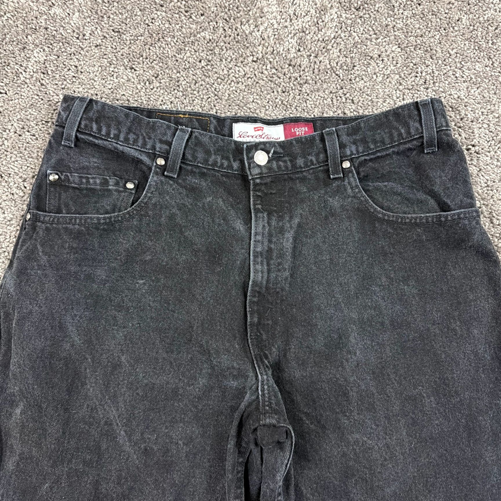 Levi's VINTAGE Levi's Jeans 545 Mens 36 Black Tapered Relaxed Denim Cotton 90s Jeans Mens Black 90s Levi's 545 Relaxed Tapered Jeans Mens Black 90s Size US 36 / EU 52 - 2 Thumbnail