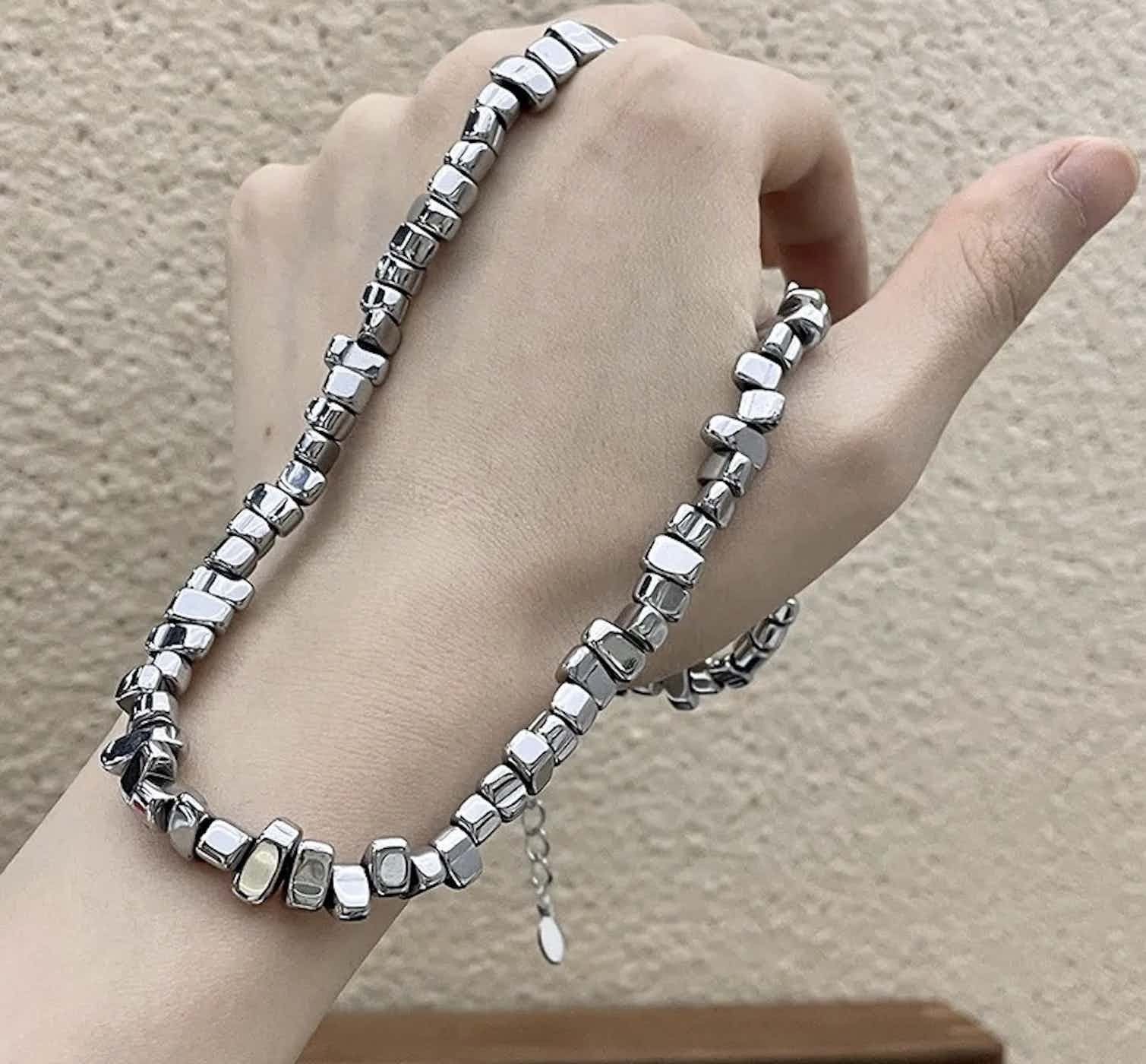 Jewelry Bead Irregular Metal Block Necklace Size ONE SIZE - 2 Thumbnail
