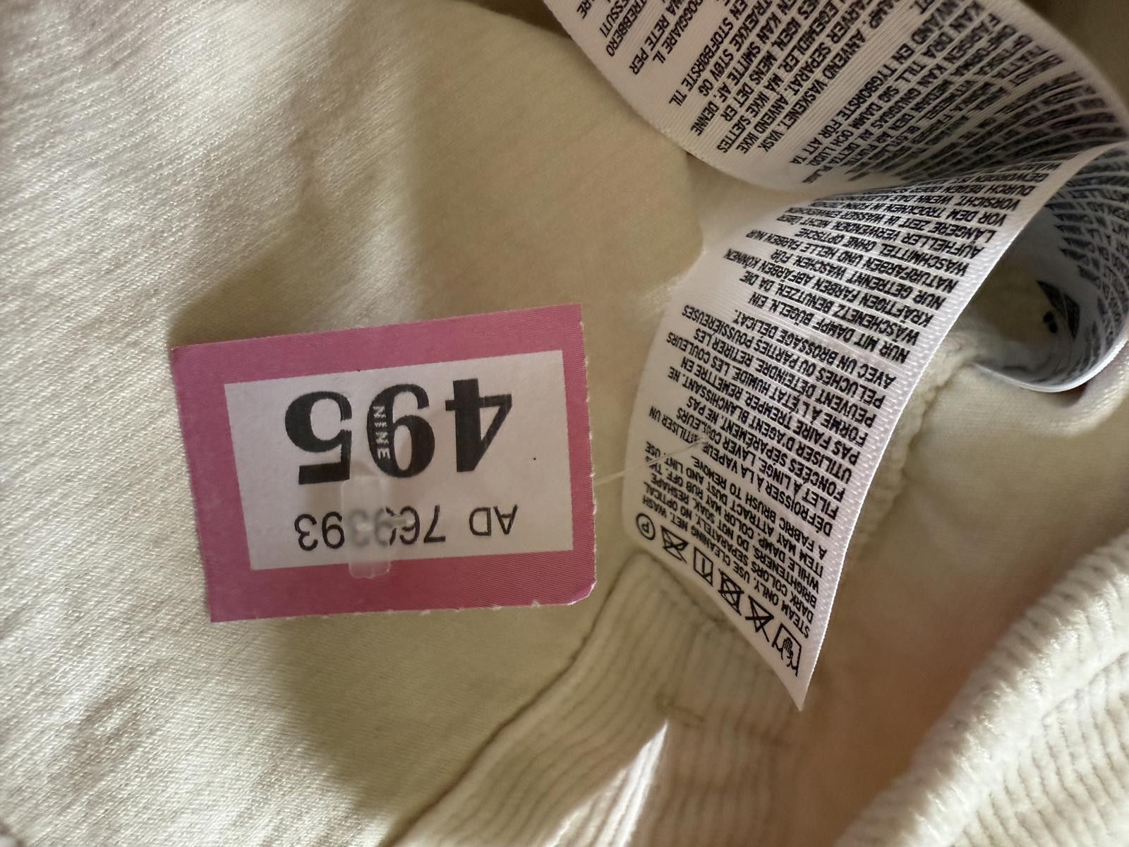 Designer Chic Cream Corduroy Jacket with Pocket Size US M / EU 48-50 / 2 - 4 Thumbnail