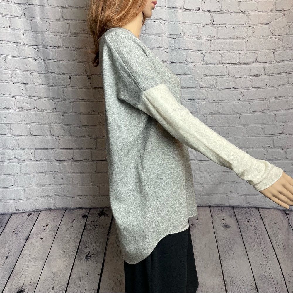 Vince Vince Colorblock Sweater Gray Wool Cashmere Size XS Size XS / US 0-2 / IT 36-38 - 3 Thumbnail