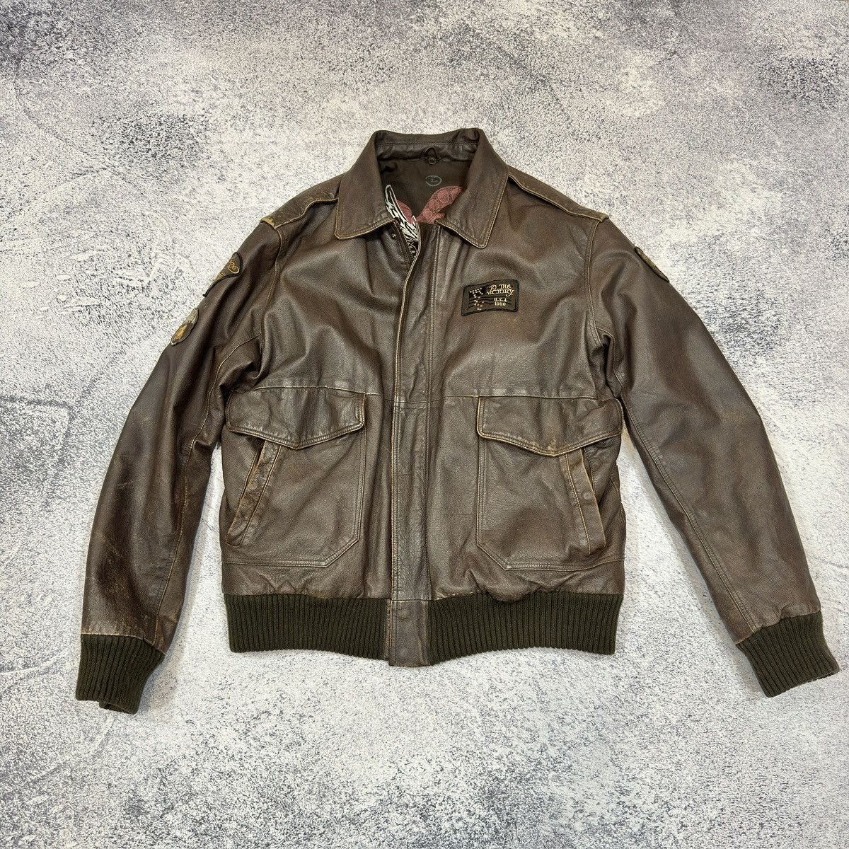 Other Debenhams Leather A-2 Aviator Jacket L size Size US L / EU 52-54 / 3 - 1 Thumbnail