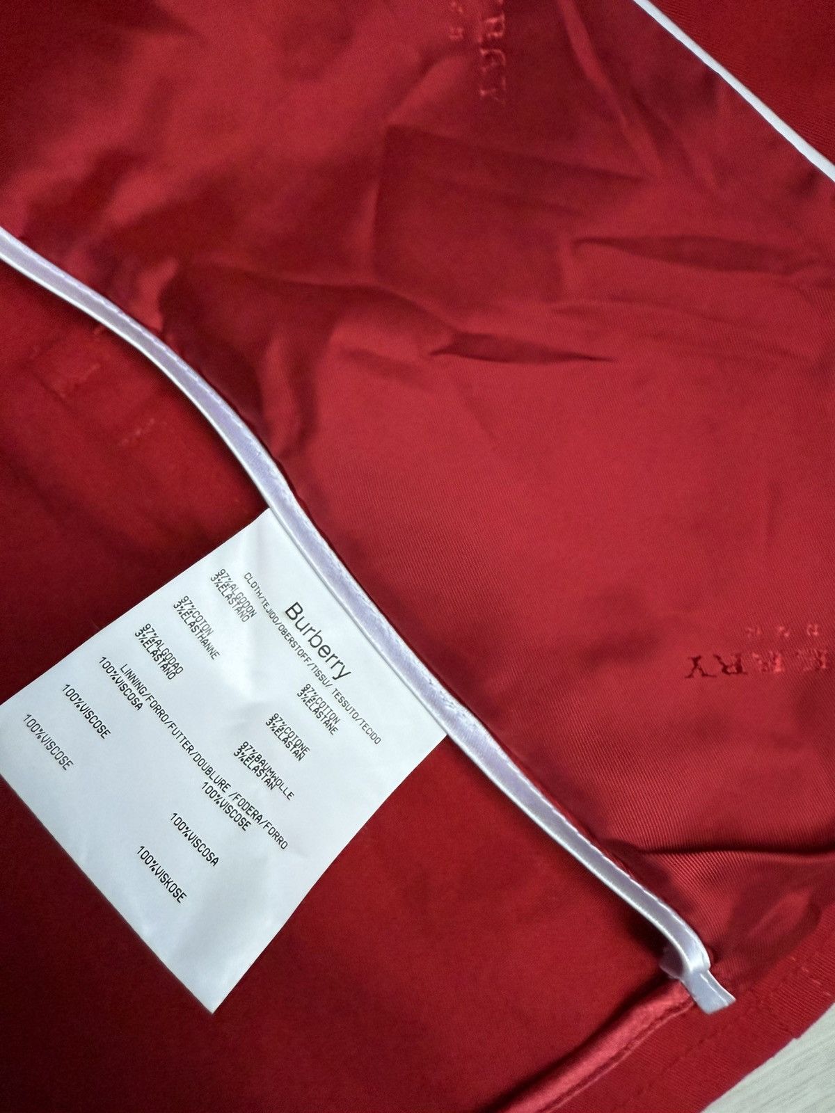Burberry Burberry London Red Short Sleeve Safari Jacket w/ Belt Size M / US 6-8 / IT 42-44 - 6 Thumbnail