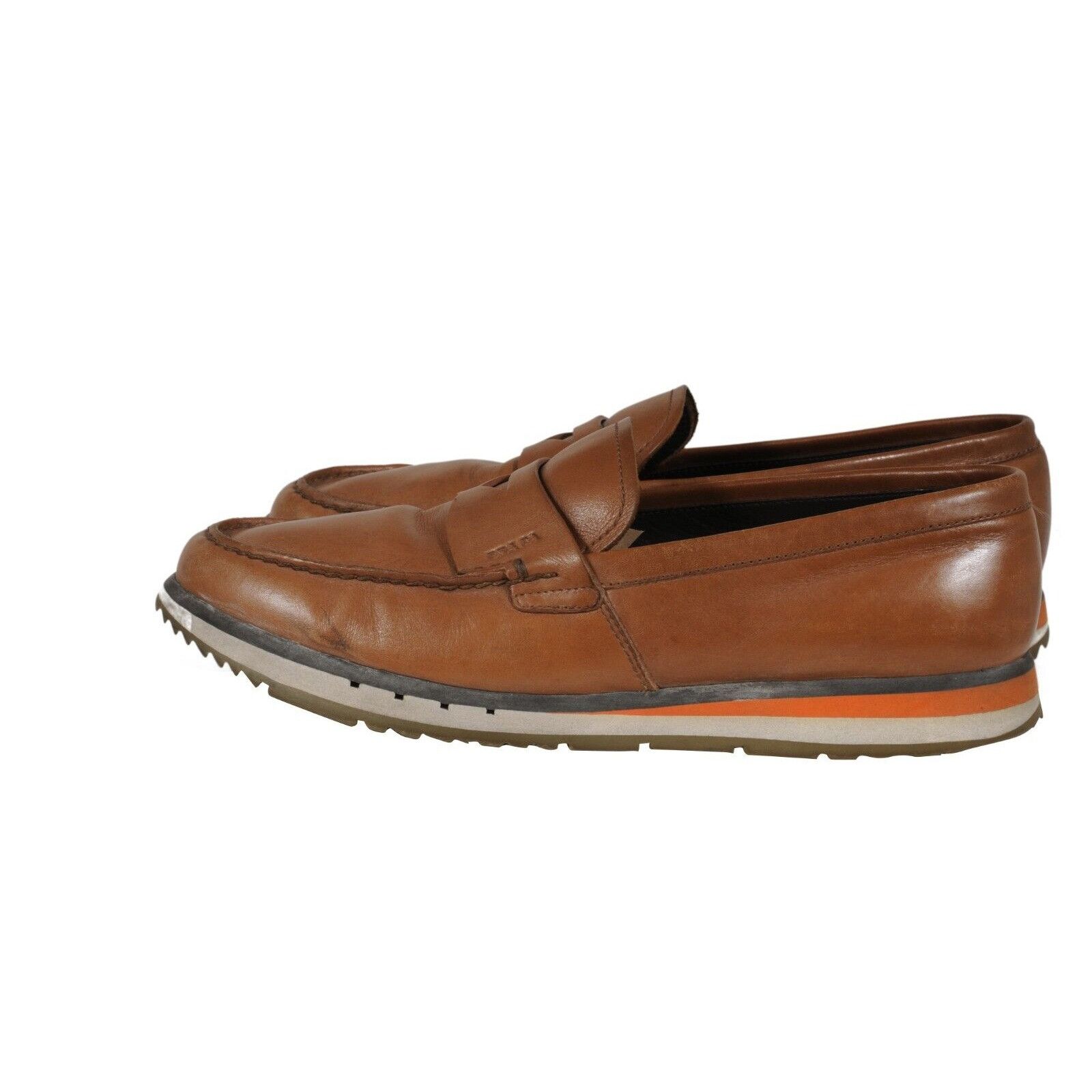 Prada Penny Loafers Brown Leather - 02475 Size US 9.5 / EU 42-43 - 7 Thumbnail