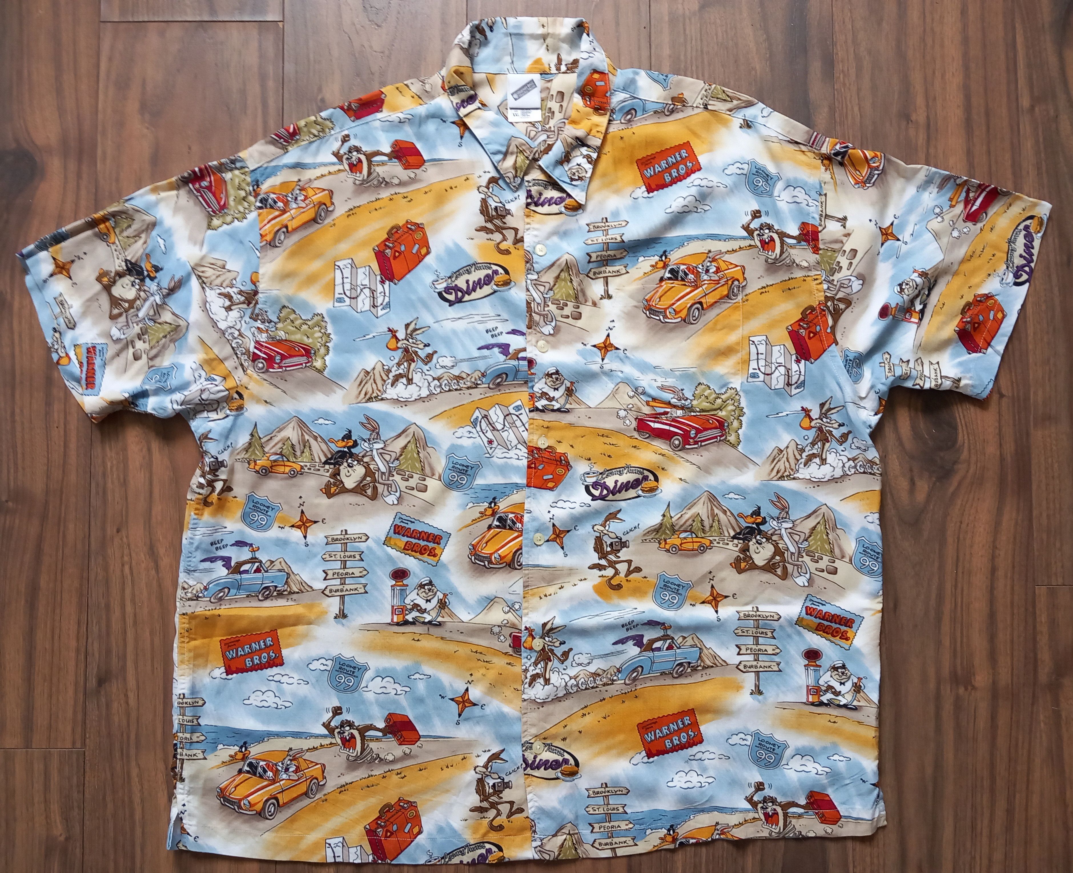 Warner Bros Looney Tunes vintage shirt sleeve shirt 2000 XXL Size US XXL / EU 58 / 5 - 1 Thumbnail