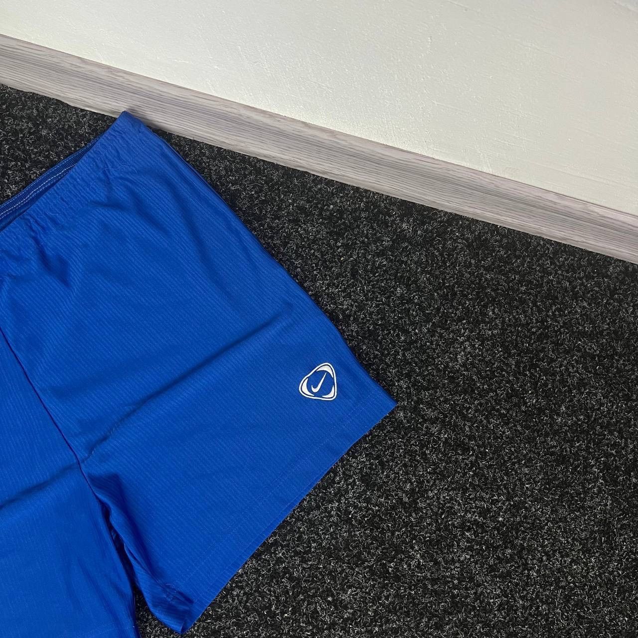 Nike Nike Vintage Jersey Blue Shorts Rare Y2k Drill Mini Swoosh Size US 34 / EU 50 - 2 Thumbnail