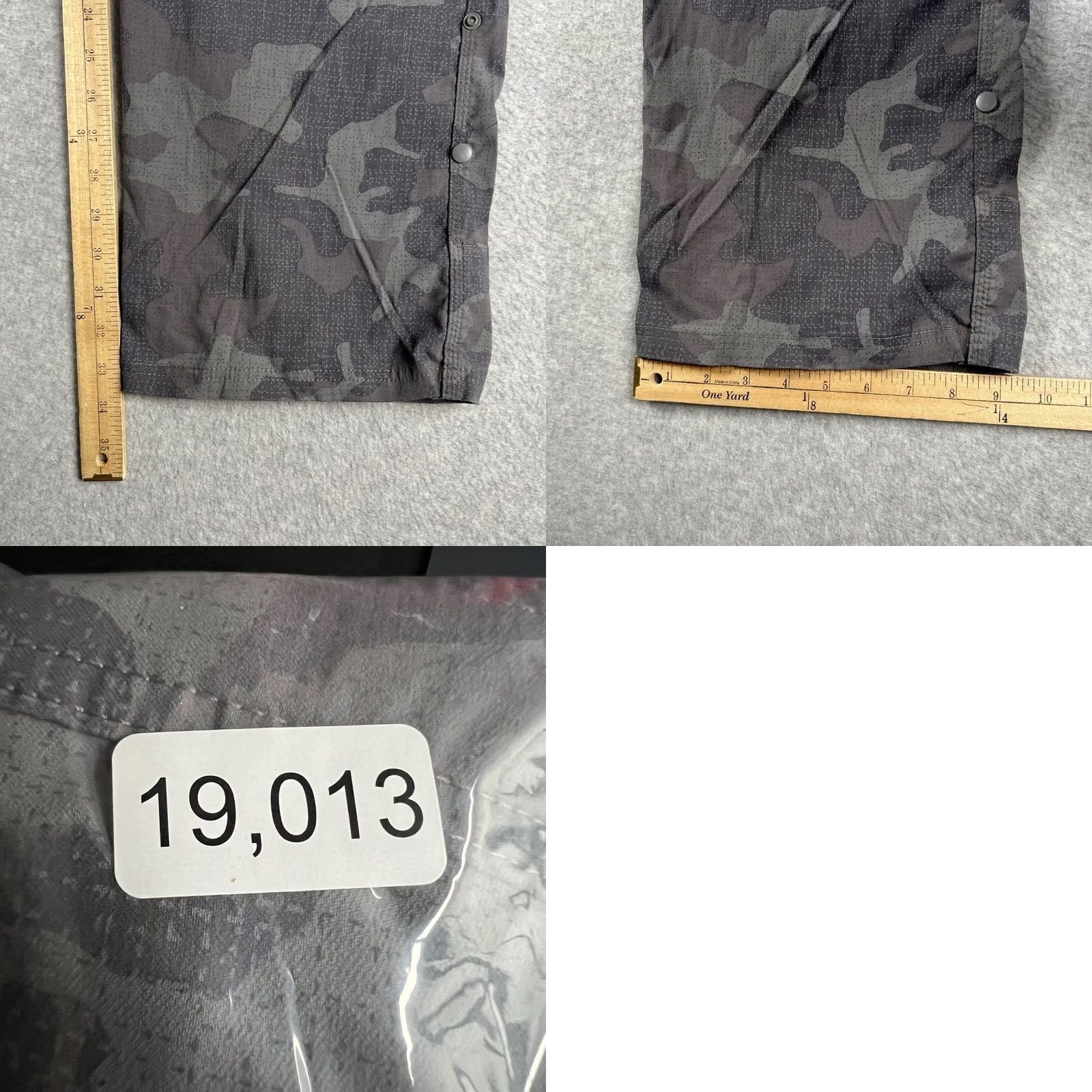 Prana Prana Zion II Stretch Straight Pants Hiking Belt Roll Snap Up 40x34 Grey Camo Mens Regular 40 Gray Camouflage Cargo Pocket Style Belted Pockets Nature Size US 40 / EU 56 - 8 Thumbnail