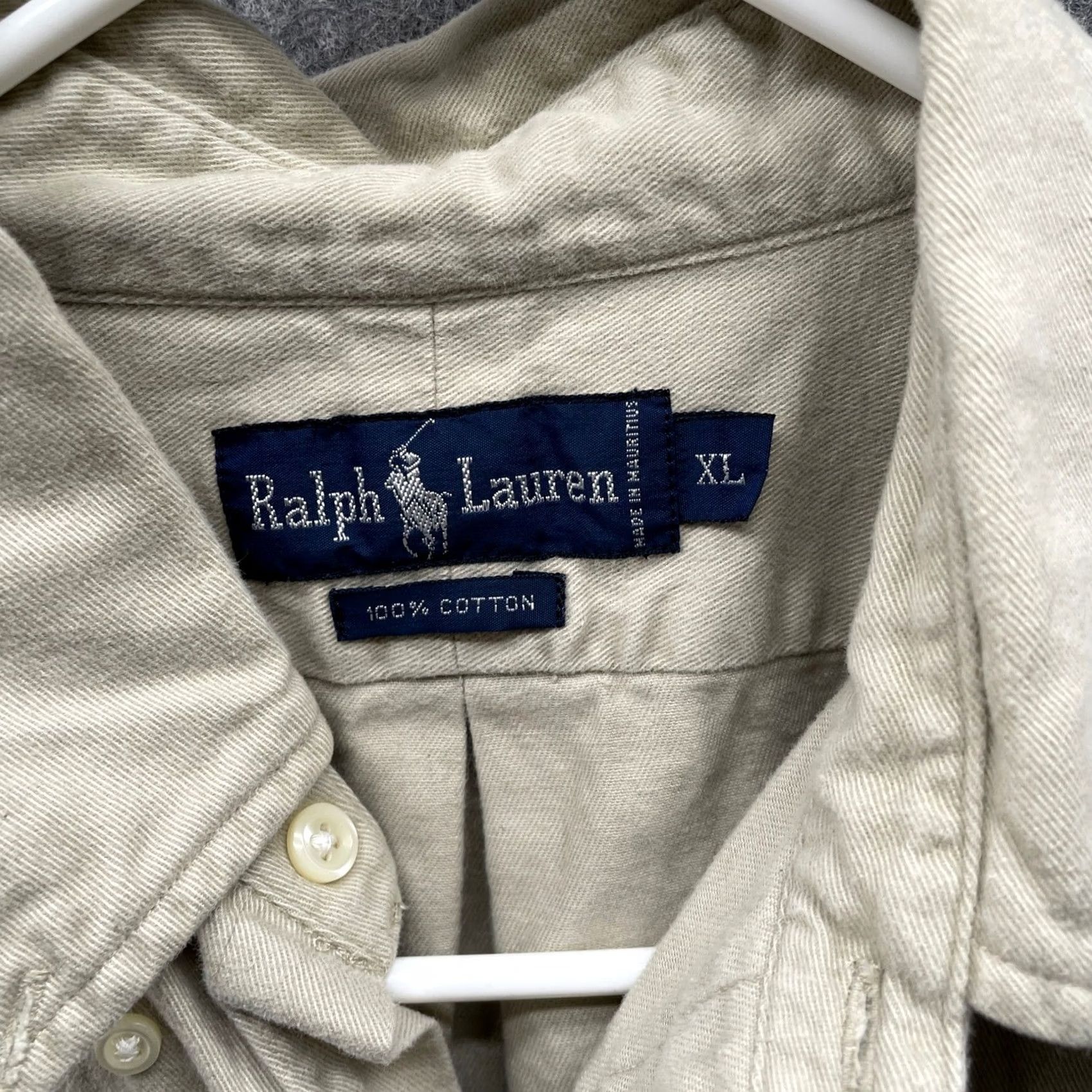 Ralph Lauren Ralph Lauren Shirt Mens XL Twill Long Sleeve Beige Khaki Cotton Button Down Size US XL / EU 56 / 4 - 6 Thumbnail
