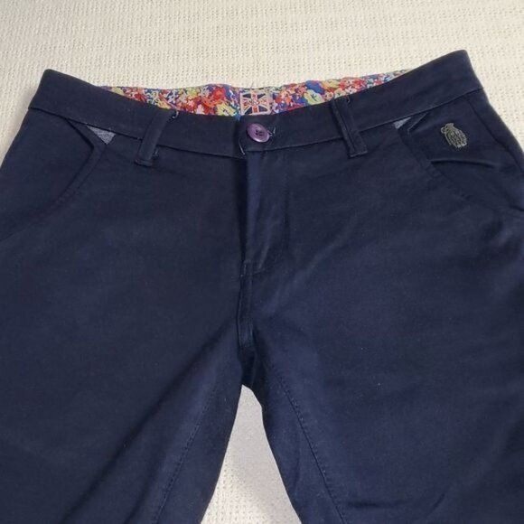 Designer 4Sixty5 Embellished Zippered Navy Blue Pocketed Sz 30x32 Pan Size 30" / US 8 / IT 44 - 2 Thumbnail