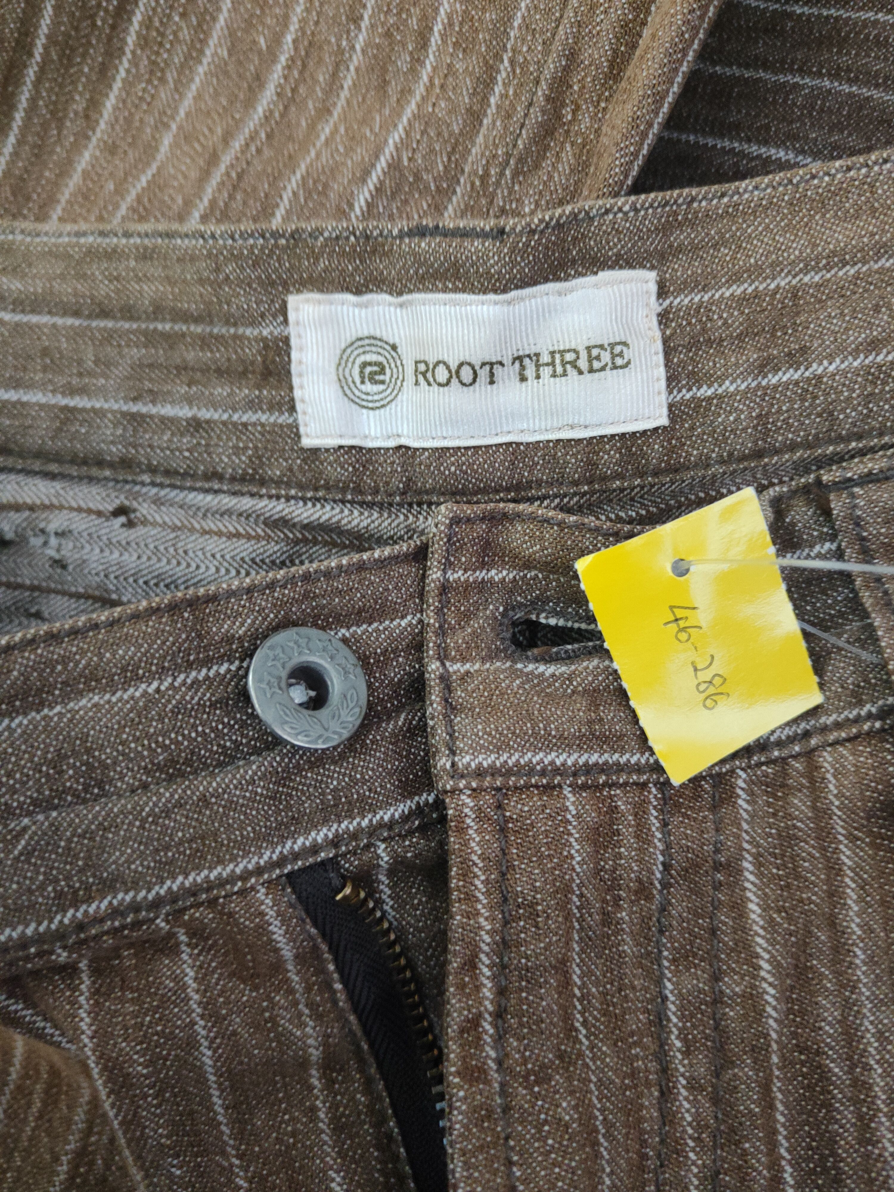 Japanese Brand DL Root Three Brown Multipocket Casual Pants #46-286T Size US 31 - 14 Thumbnail