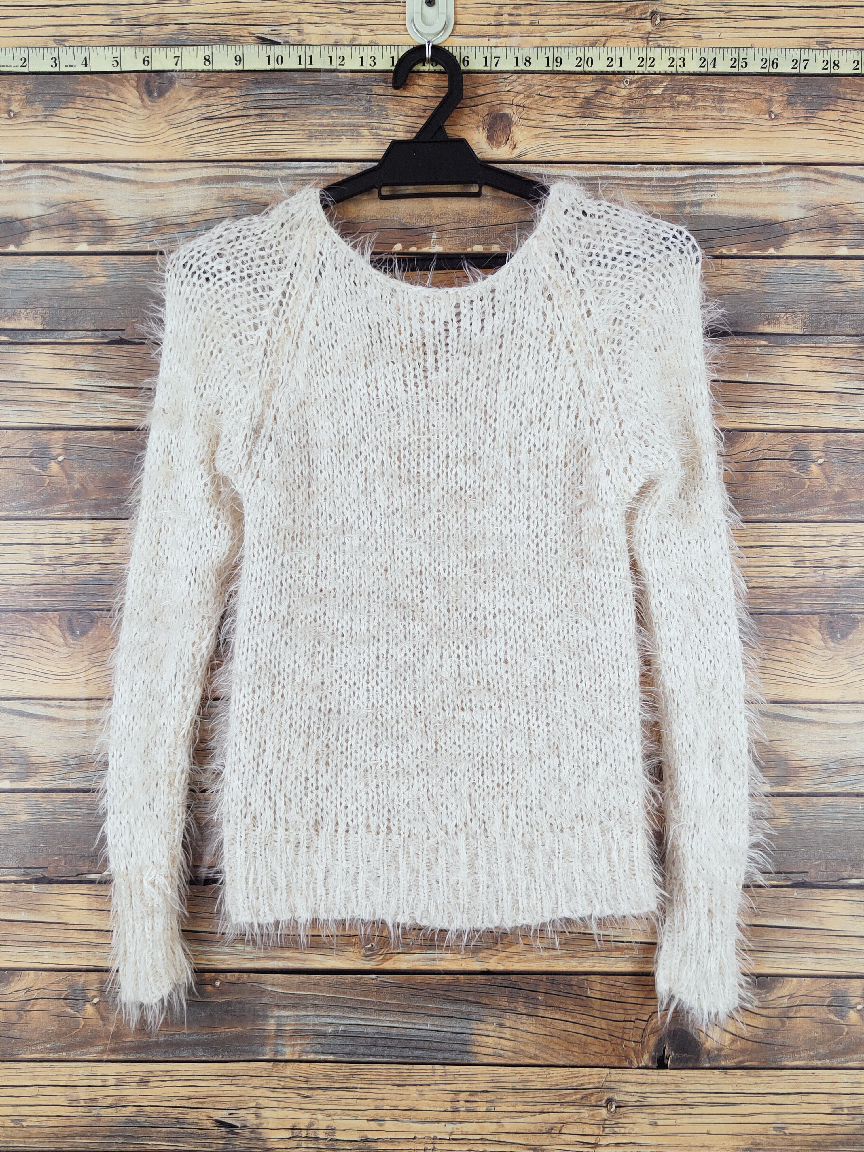 Japanese Brand × Vintage Lovely Girl Beige Shang Shaggy Fur Mohair Knitwear #W977 Size S / US 4 / IT 40 - 8 Thumbnail