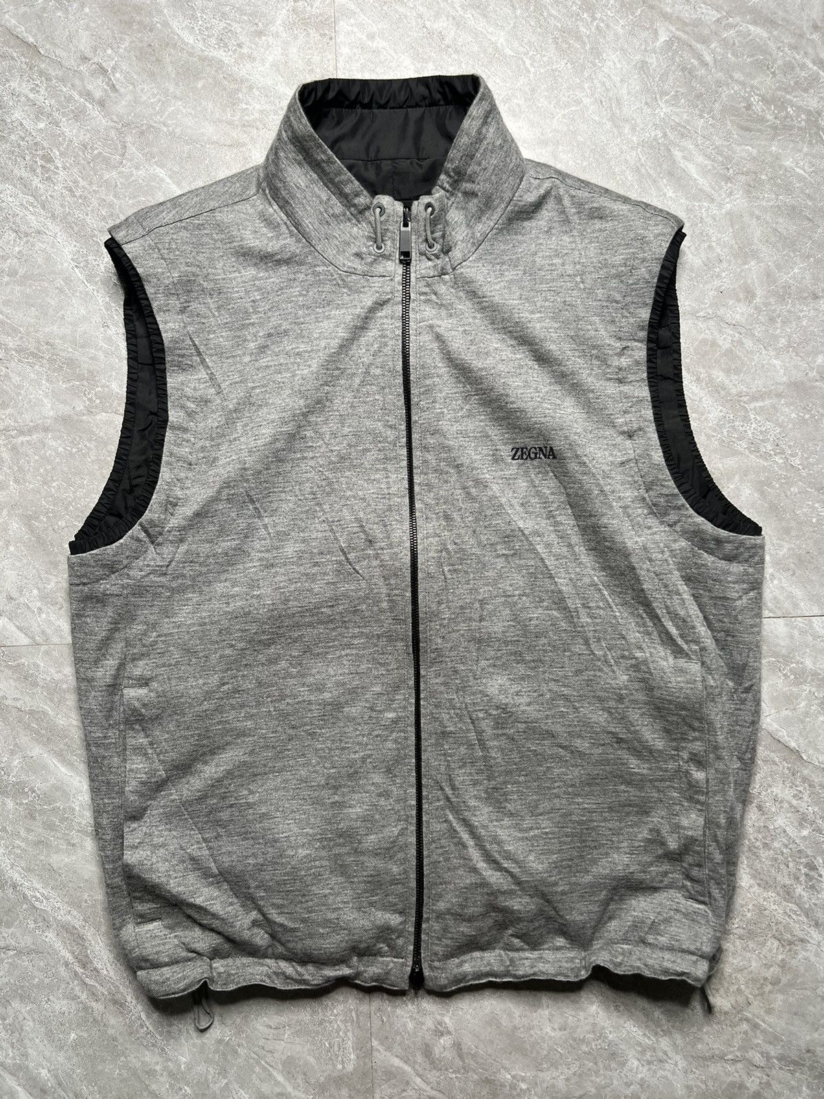 Ermenegildo Zegna Zegna Logo Reversible Zephyr Vest Size US L / EU 52-54 / 3 - 1 Thumbnail